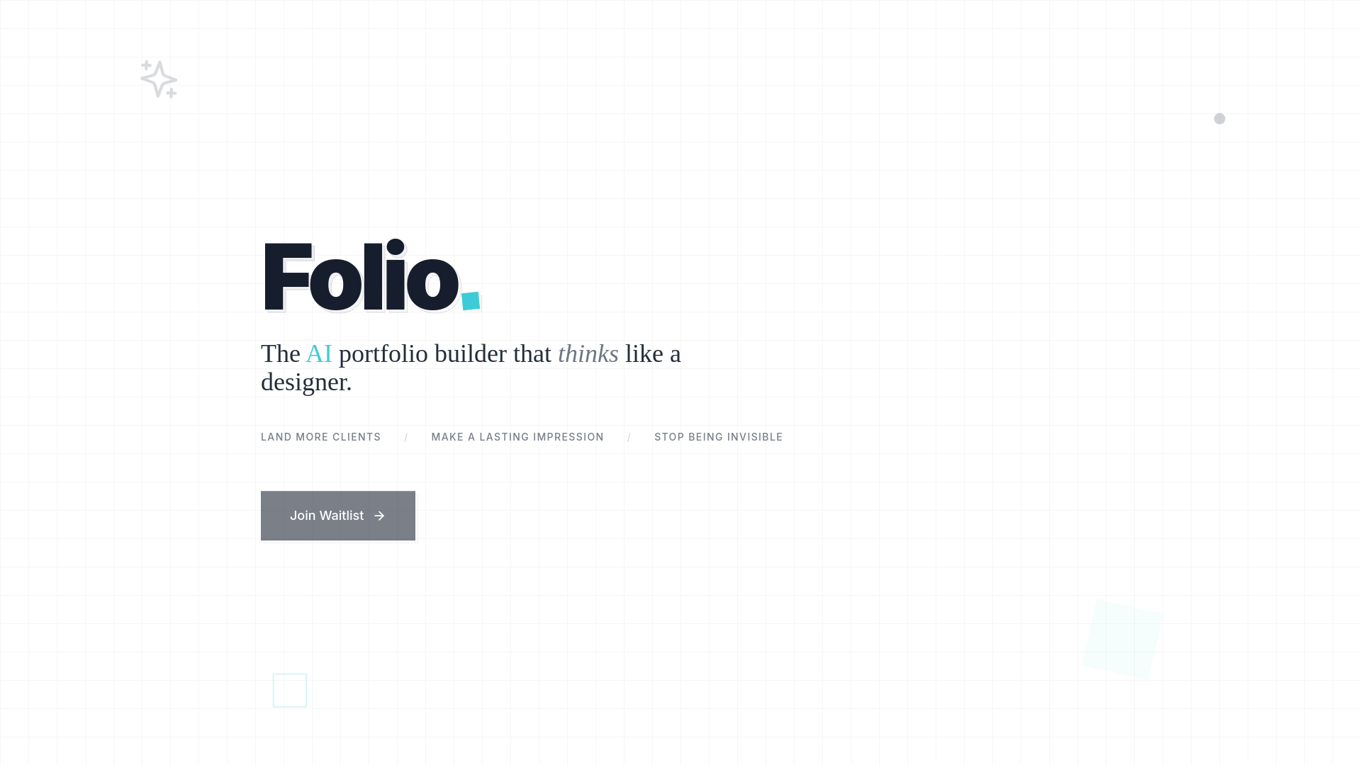 website screenshot of https://foliomaker.io/