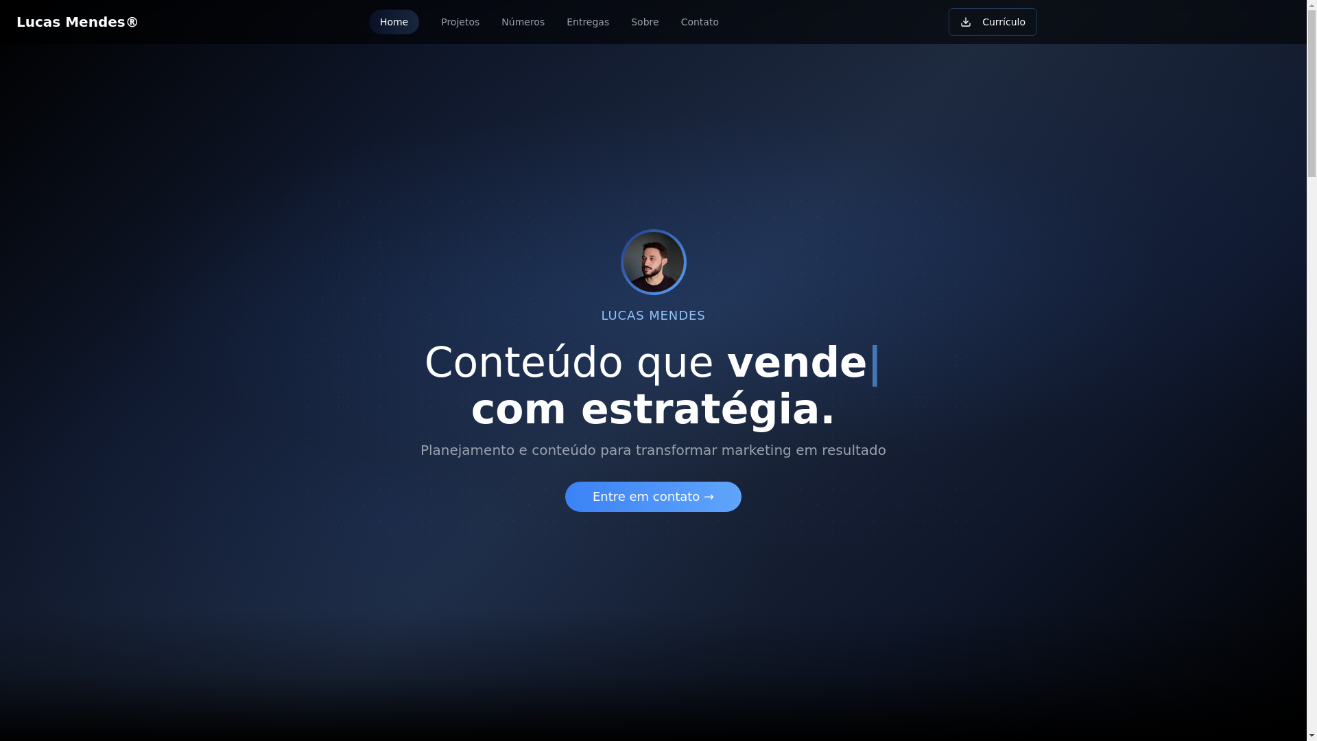 website screenshot of https://lucasdesouzamendes.com.br/