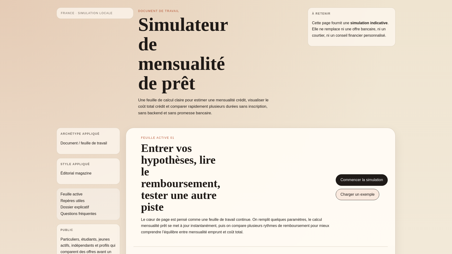 website screenshot of https://simulateur-pret-mensualite.pages.dev/
