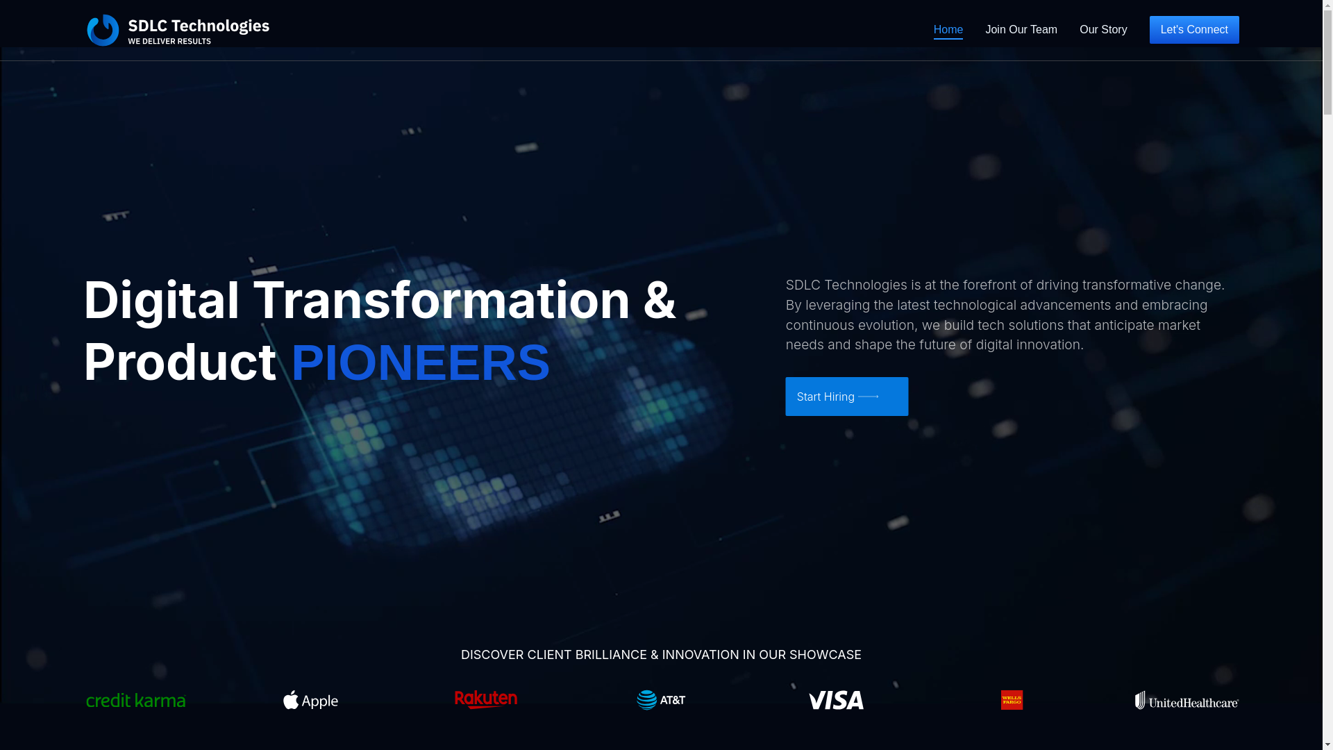 website screenshot of https://sdlctechnologiesinc.com/