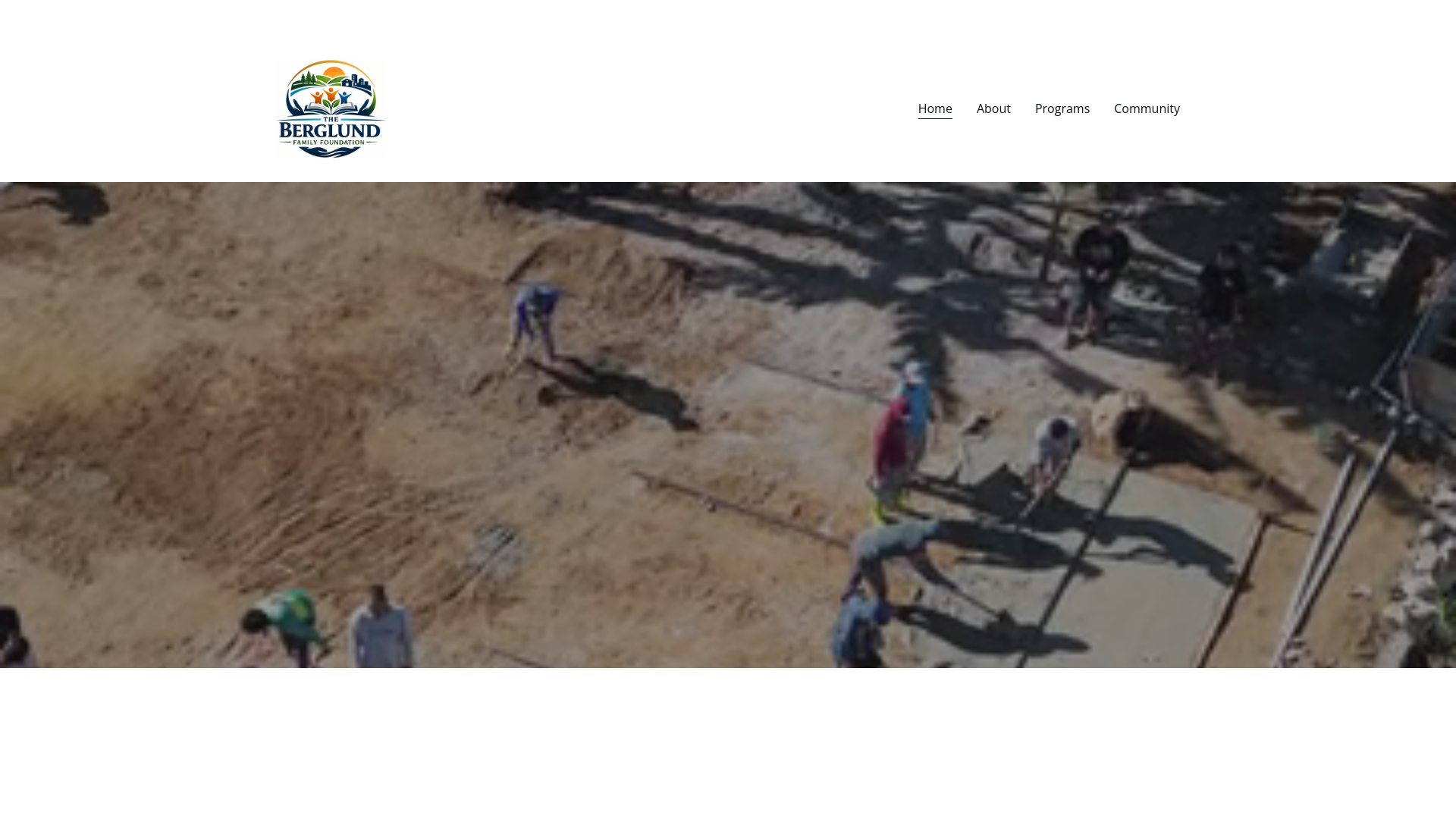 website screenshot of https://berglundfamfdn.com/