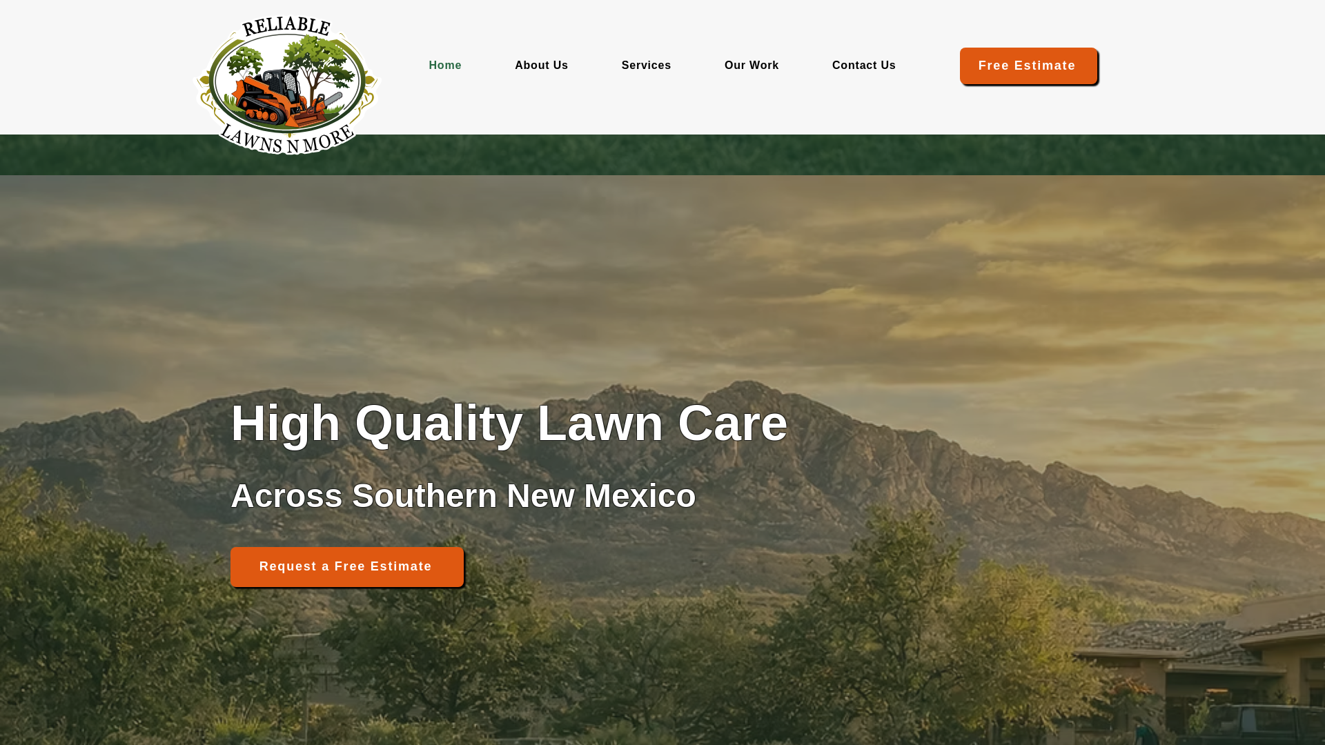 website screenshot of https://reliablelawnsnmore.com/