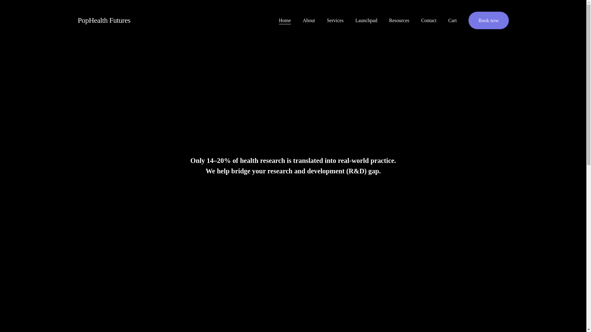website screenshot of https://pophealthfuture.com/