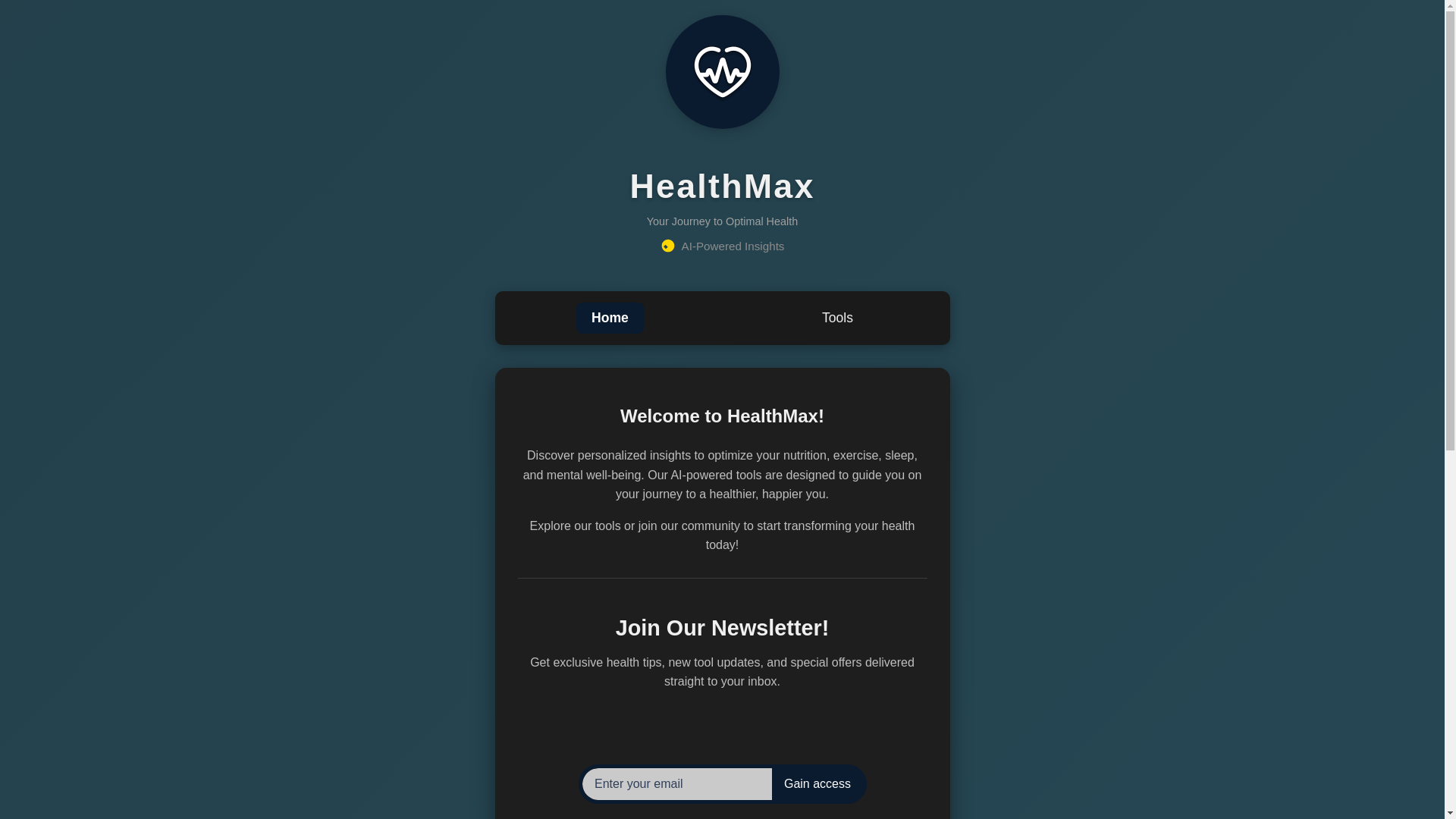website screenshot of https://healthmaximization.com/