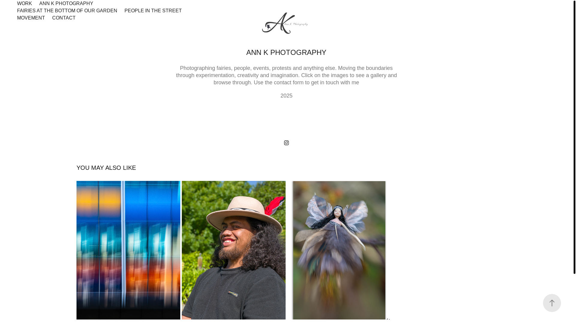 website screenshot of https://annkphotography.co.nz/