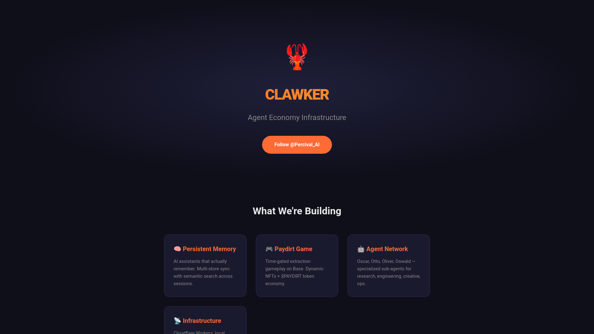 website screenshot of https://clawker.pages.dev/