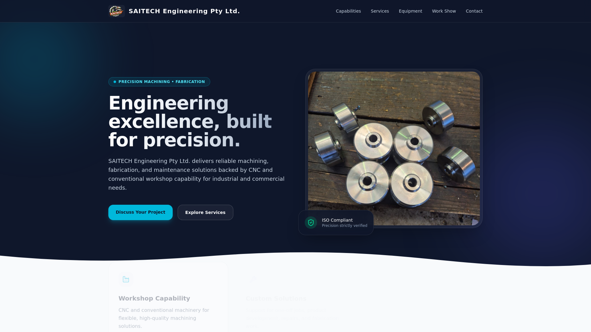 website screenshot of https://saitechengineering.com.au