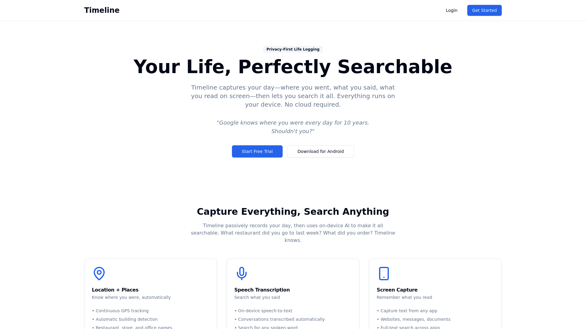 website screenshot of https://mydatatimeline-com.pages.dev/