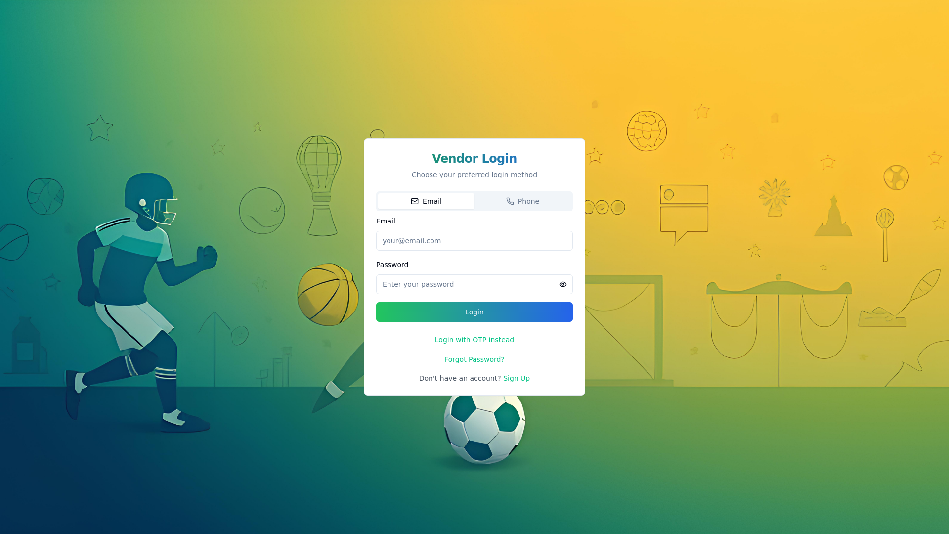 website screenshot of https://bookyourzone-vendor-dashboard-qa.pages.dev/