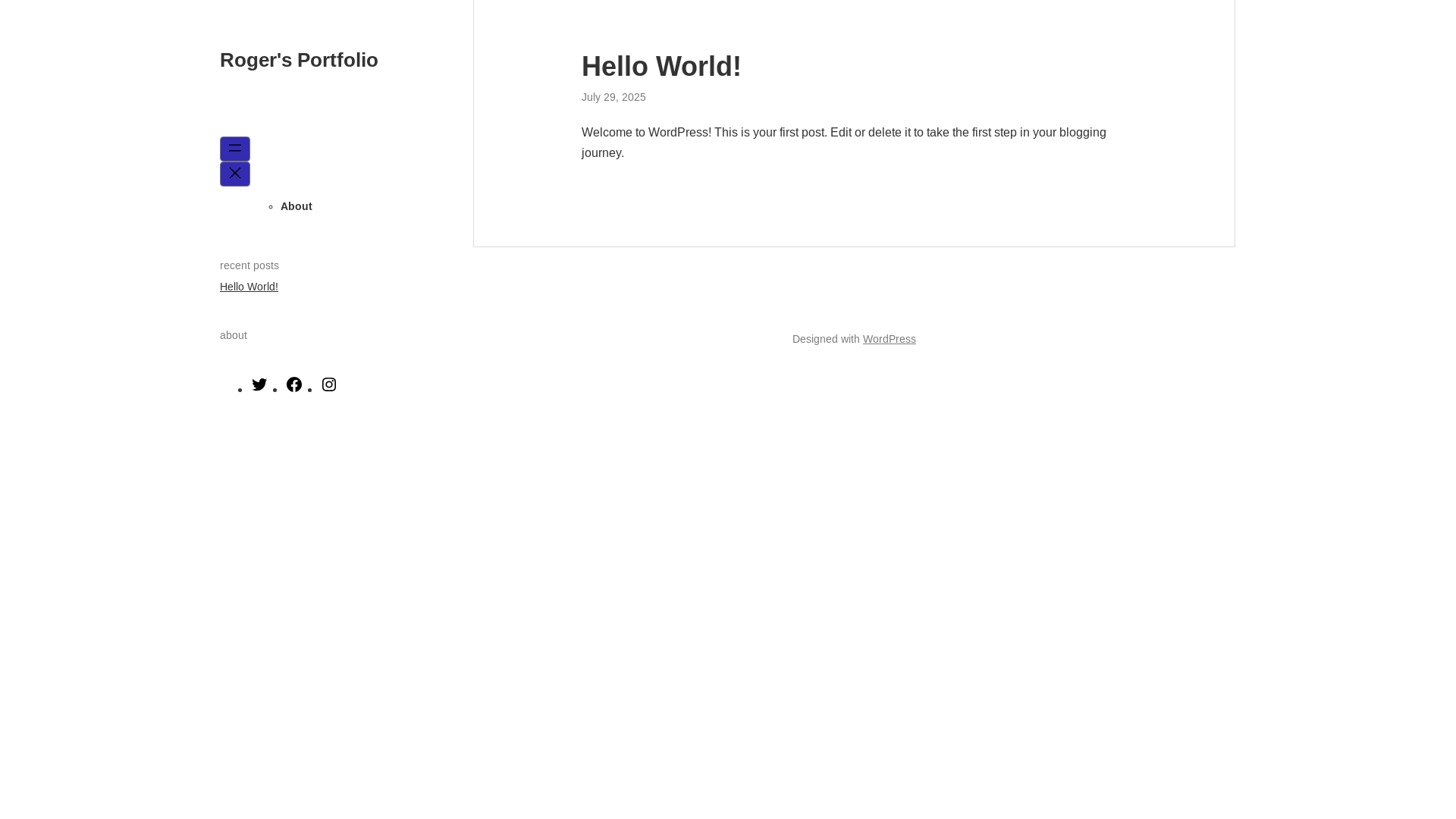 website screenshot of https://rogerrolander.com/
