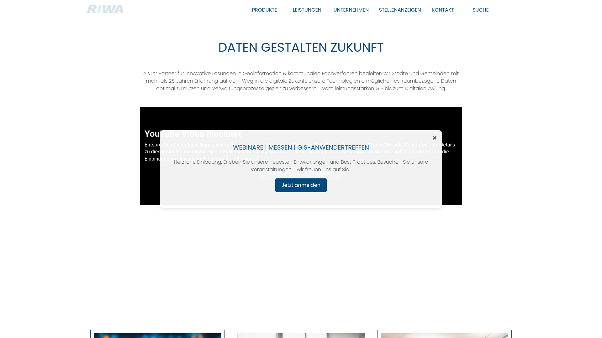 website screenshot of https://riwa.de/