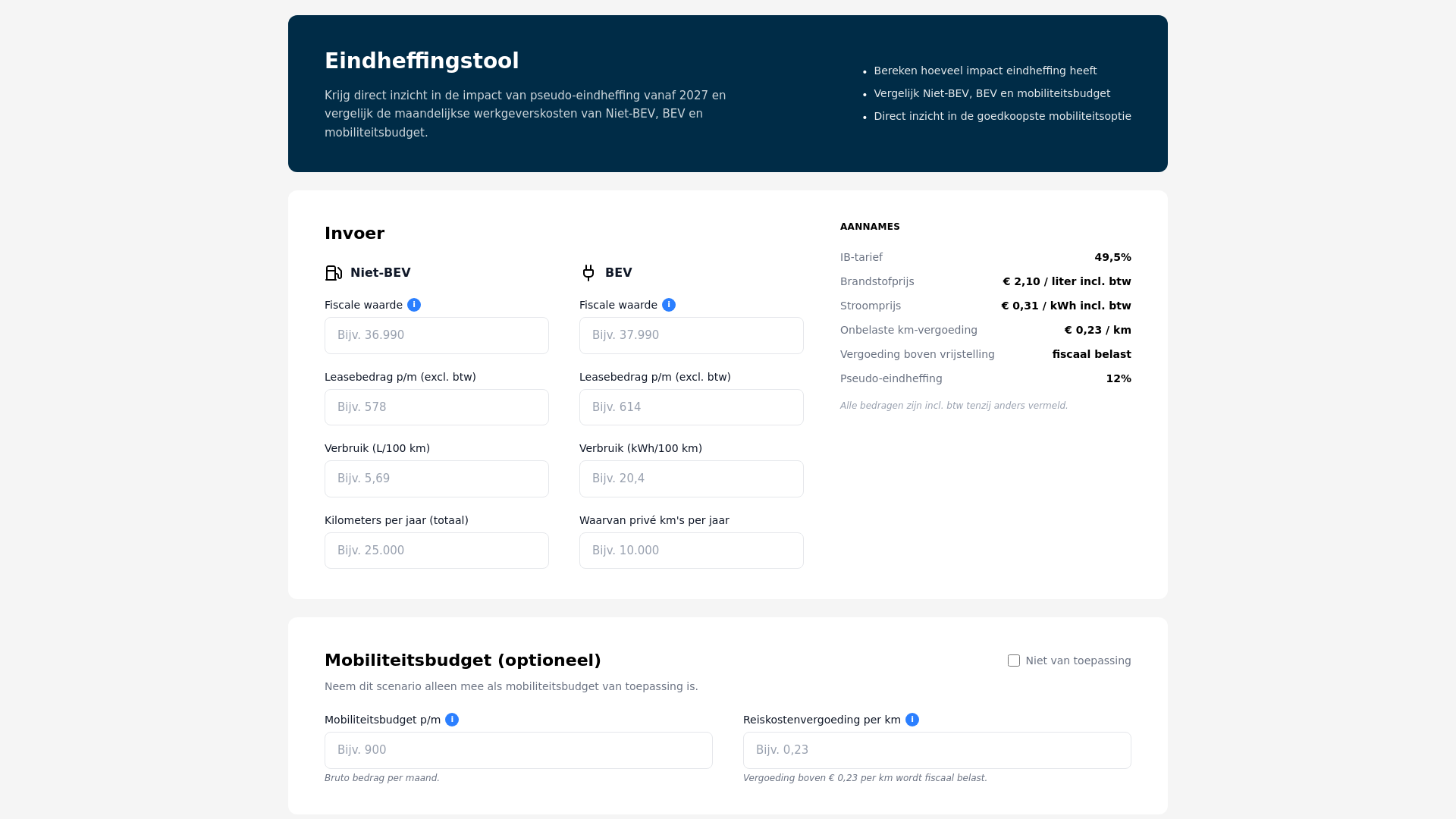 website screenshot of https://eindheffingcalculator-pbm.nl/