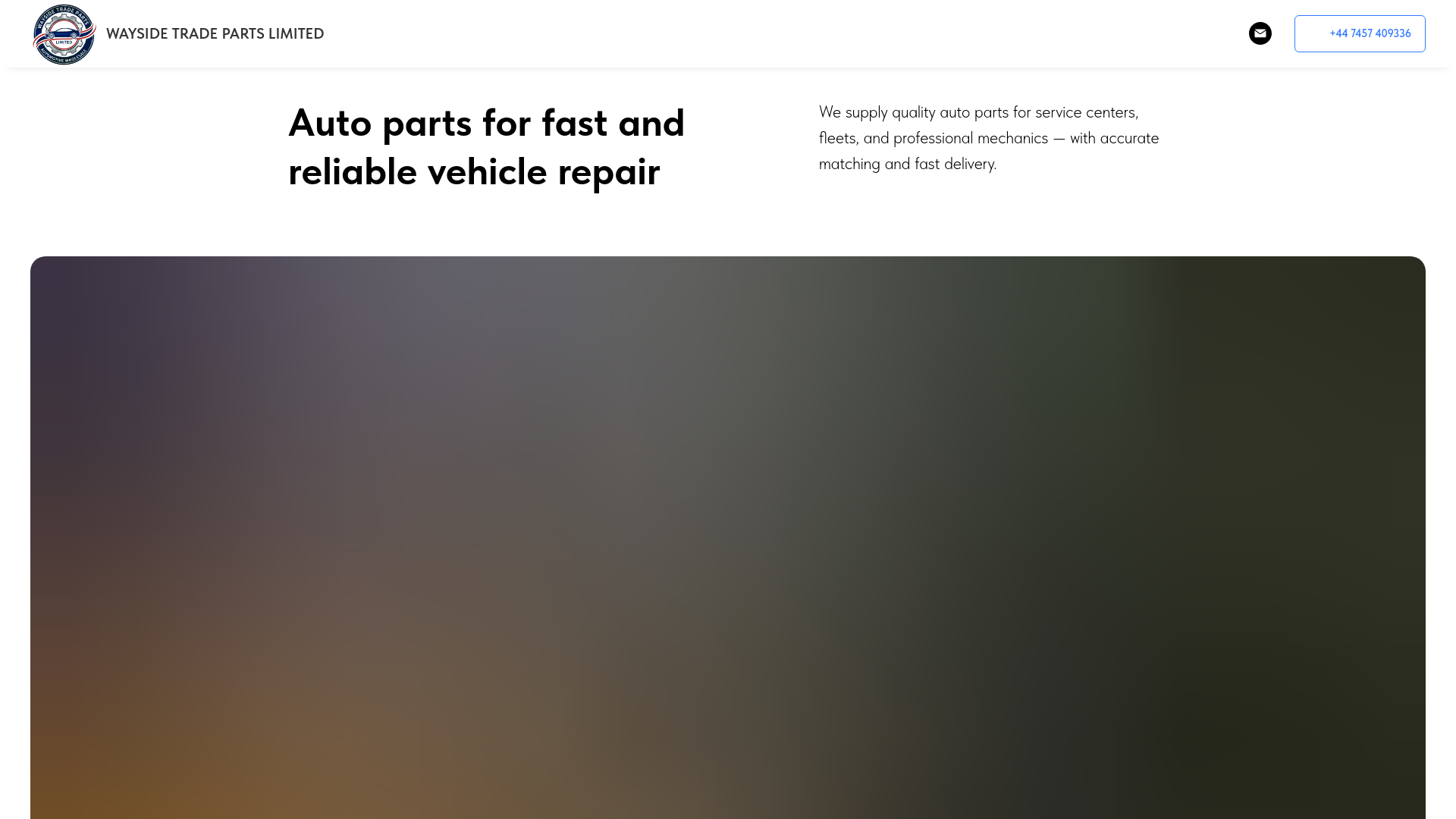 website screenshot of https://wayside-trade-parts.com