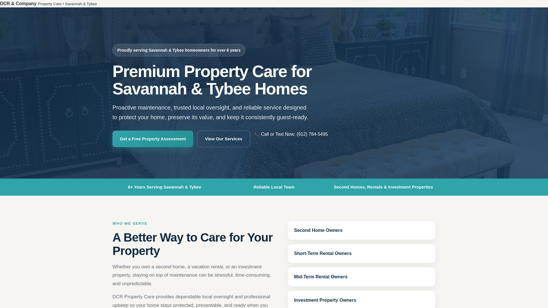 website screenshot of https://dcrpropertycare.com