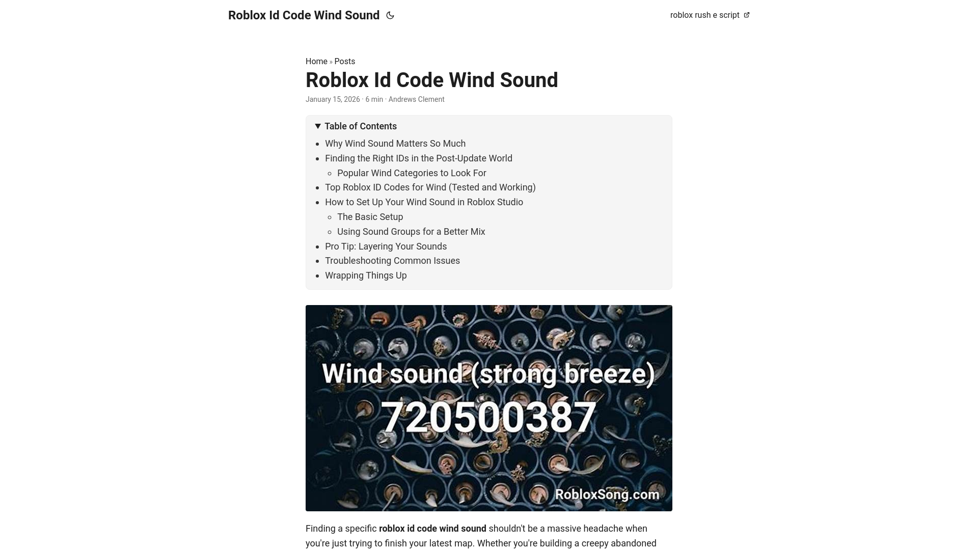 website screenshot of https://robloxidcodewindsound.pages.dev/