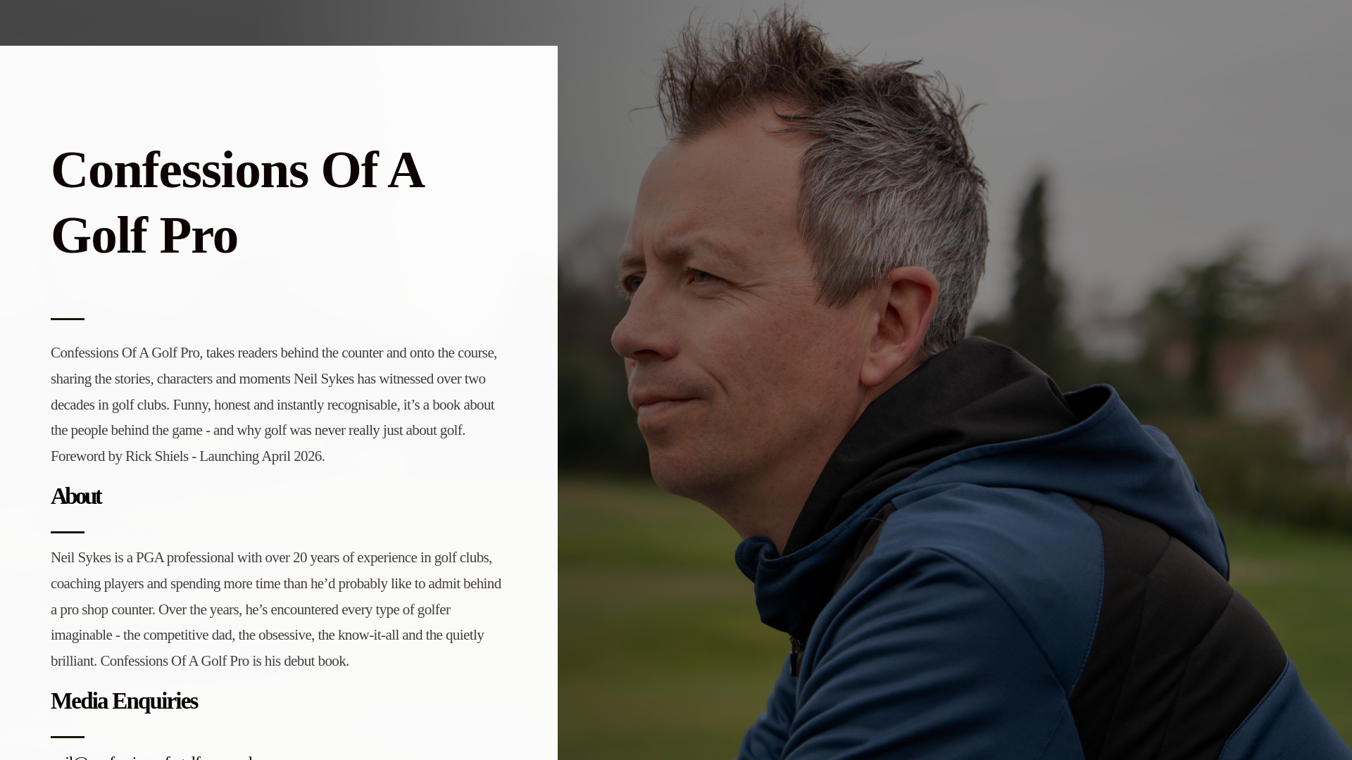 website screenshot of https://neilsykesauthor.com/