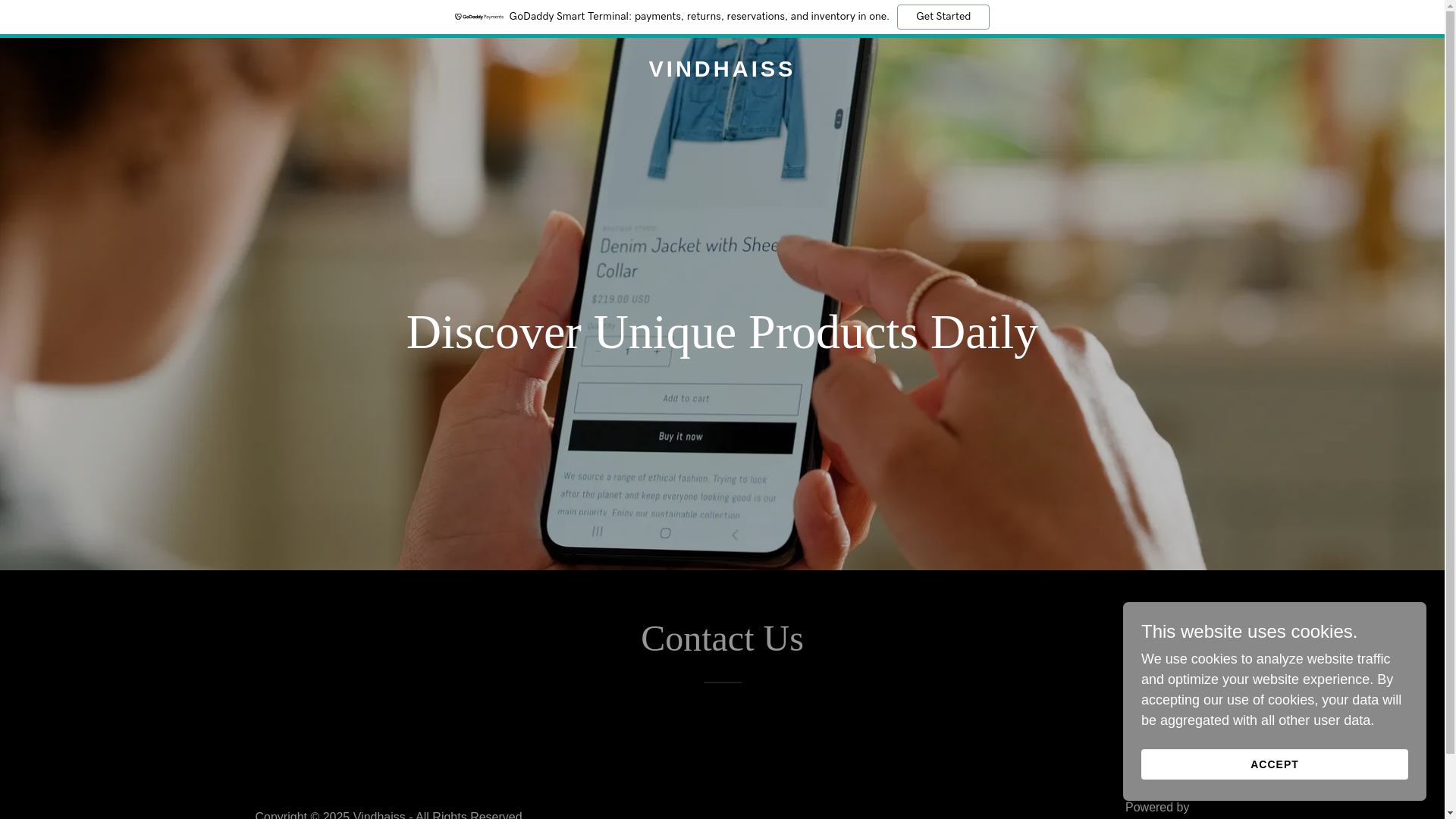 website screenshot of https://vindhaiss.com/