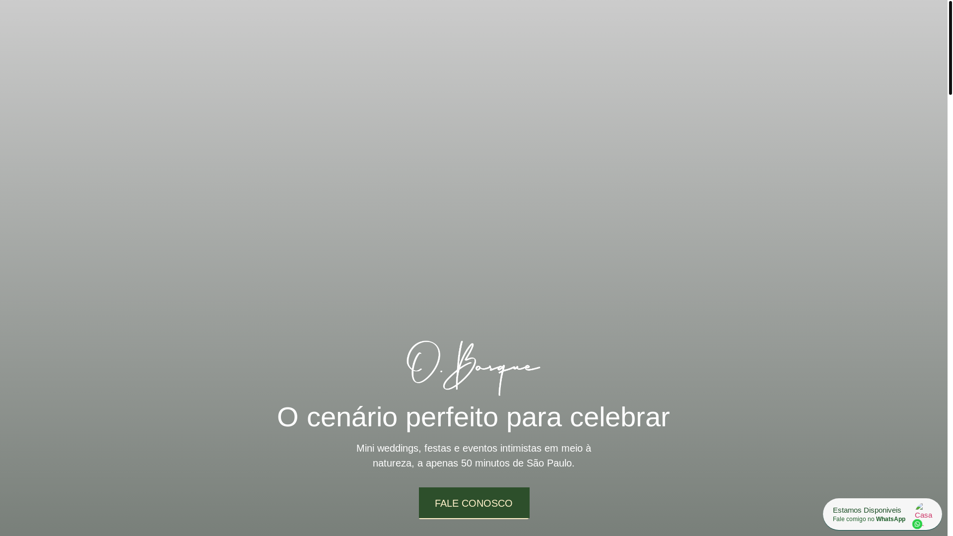 website screenshot of https://obosqueeventos.com.br/