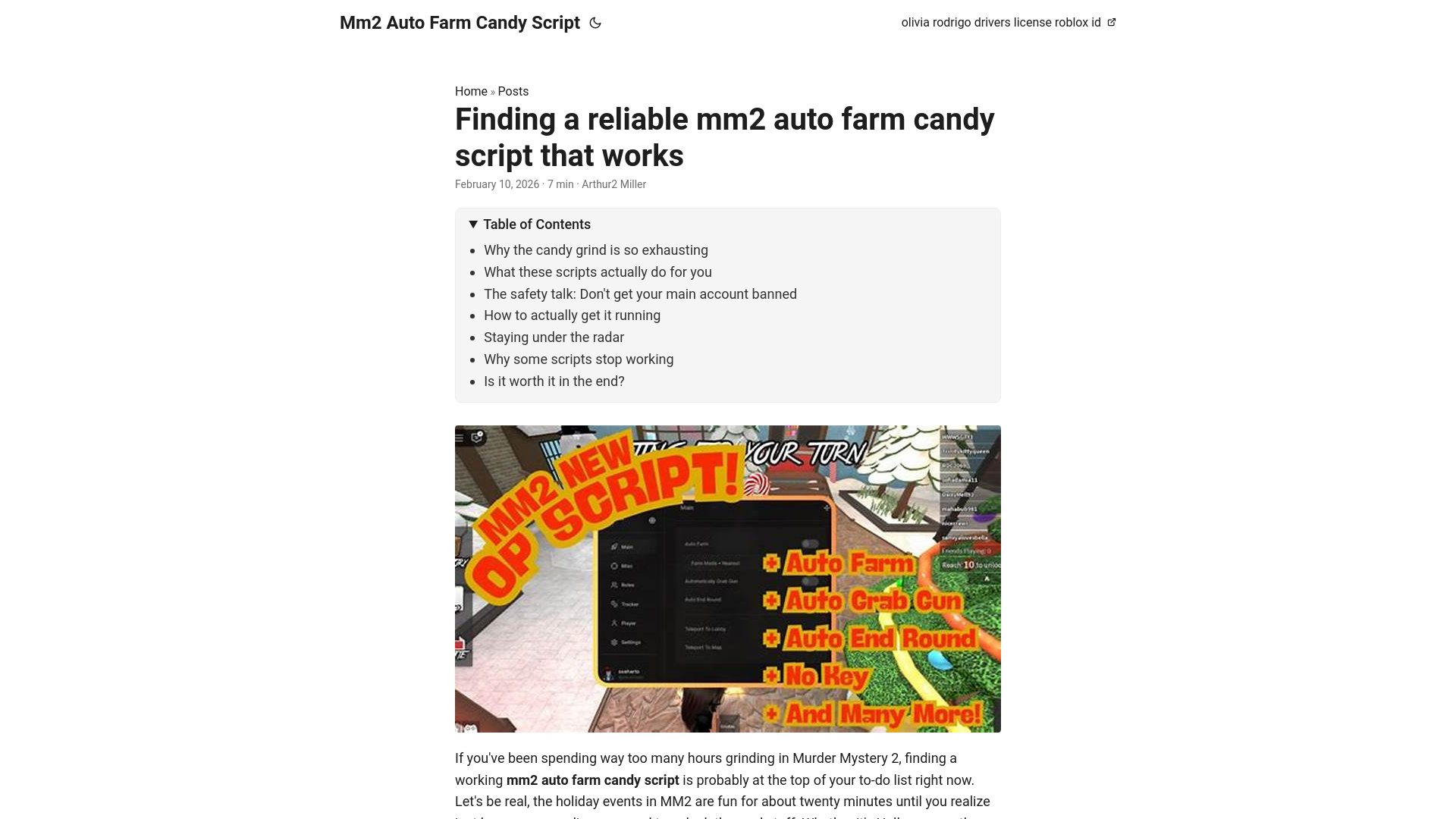 website screenshot of https://mm2-auto-farm-candy-script.pages.dev/