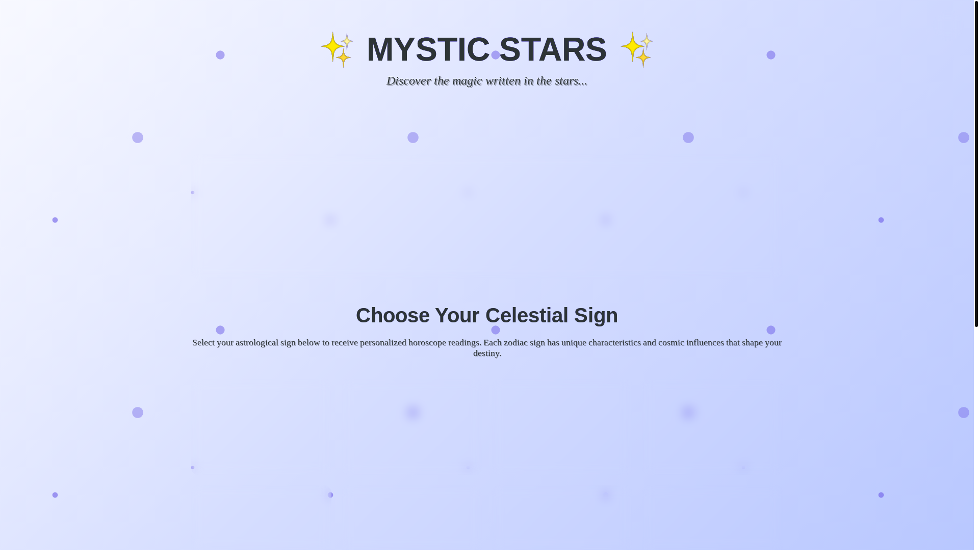 website screenshot of https://mysticstars.pages.dev/