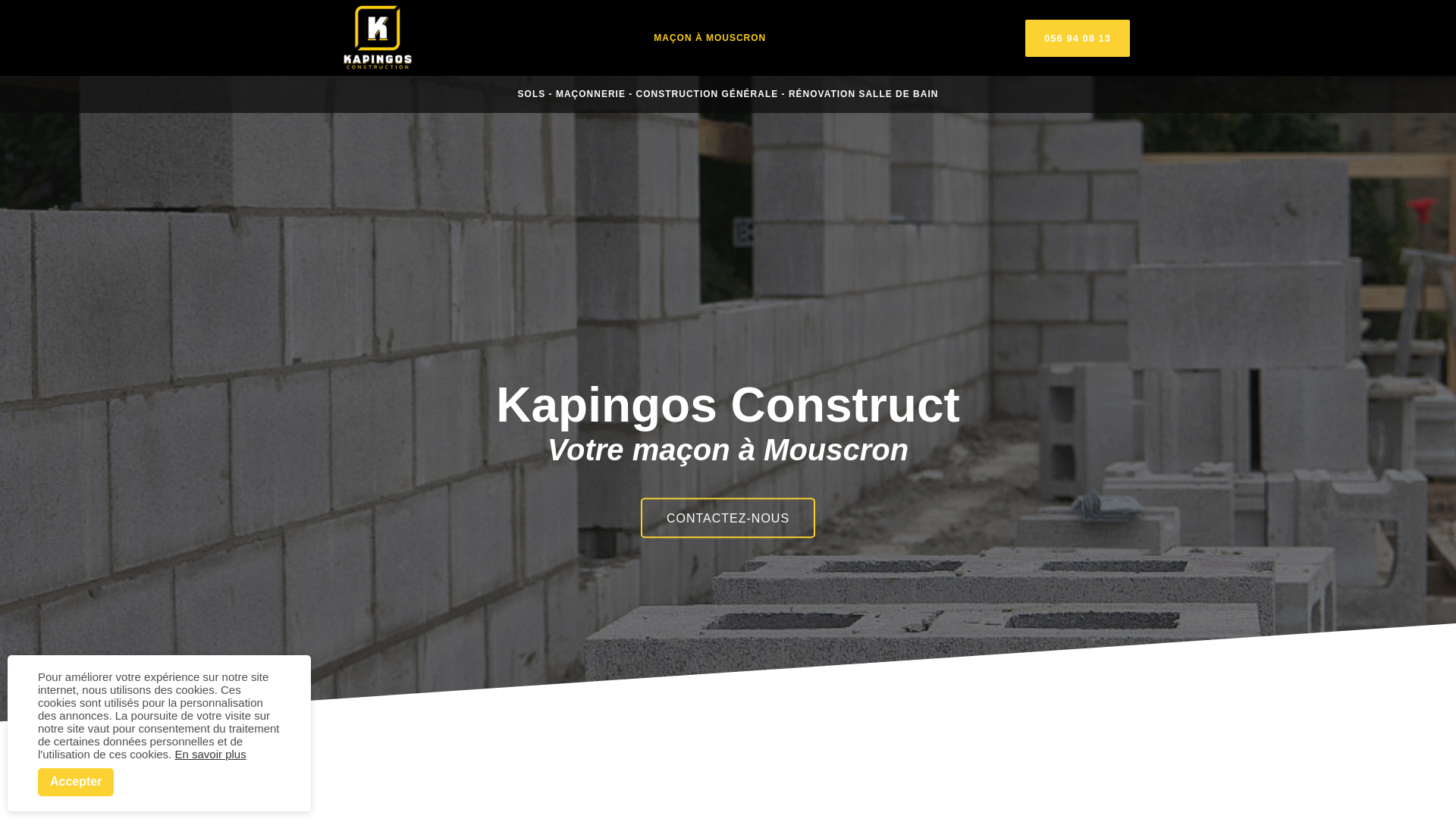 website screenshot of https://kapingosconstruct.be