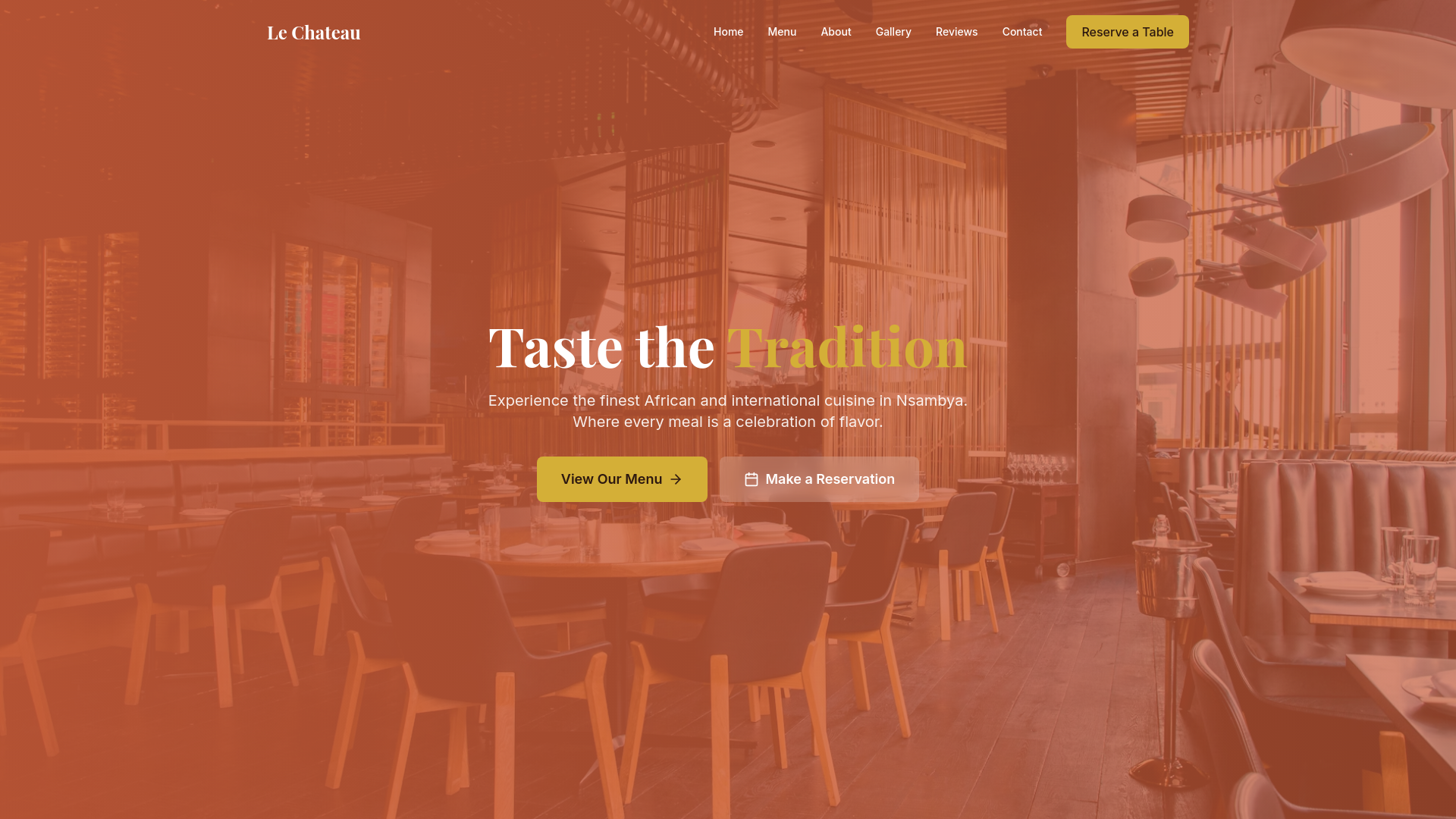 website screenshot of https://haclab-le-chateau-restaurant.pages.dev/