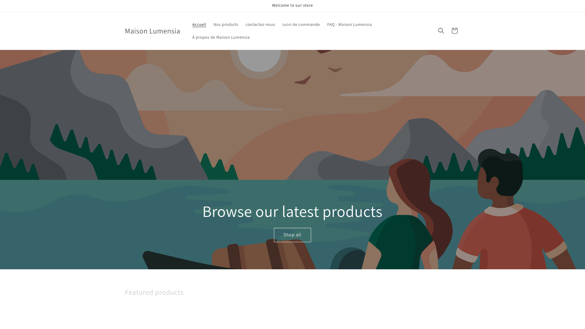 website screenshot of https://maisonlumensia.com/