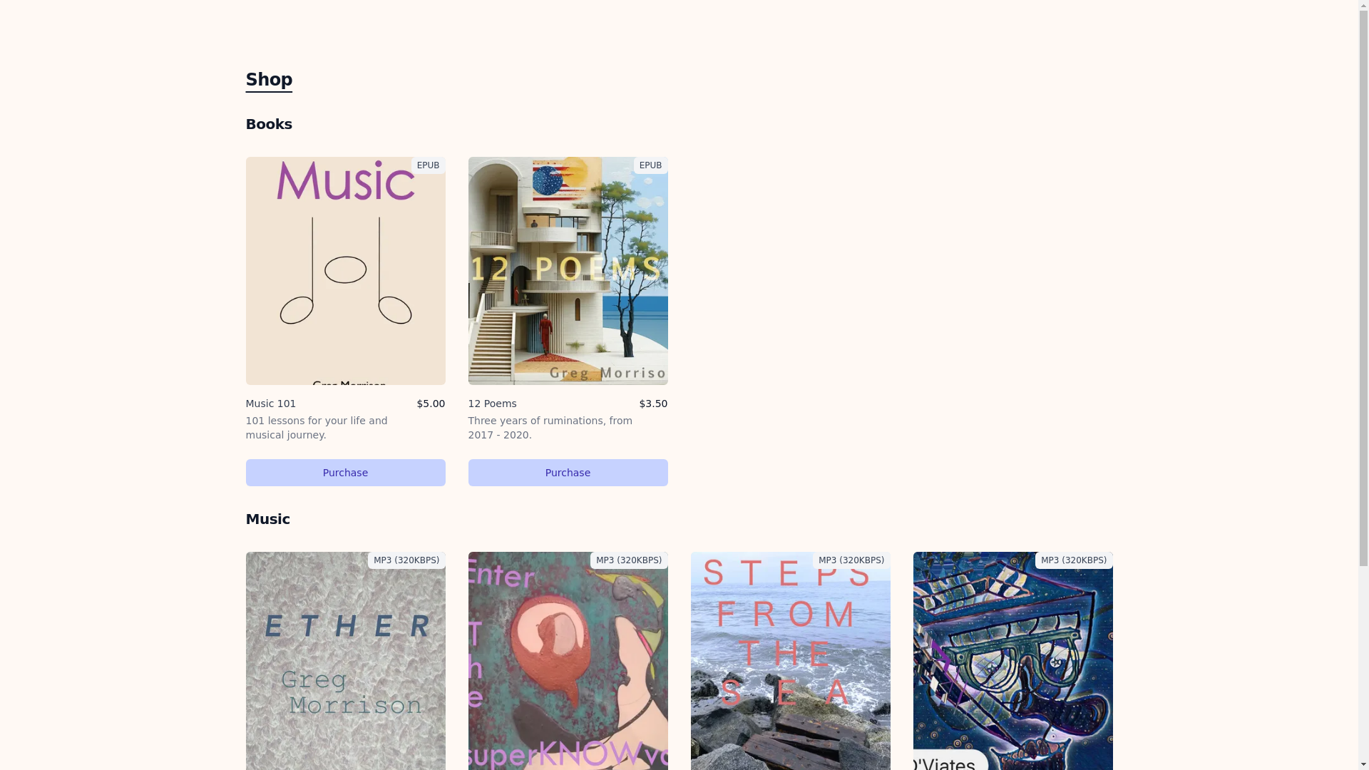 website screenshot of https://personal-storefront.pages.dev/