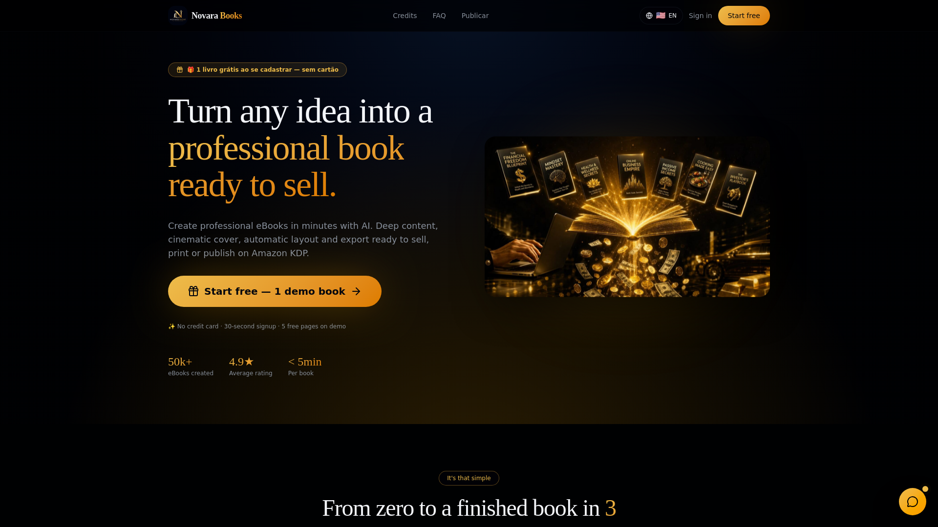 website screenshot of https://novarabooks.com/