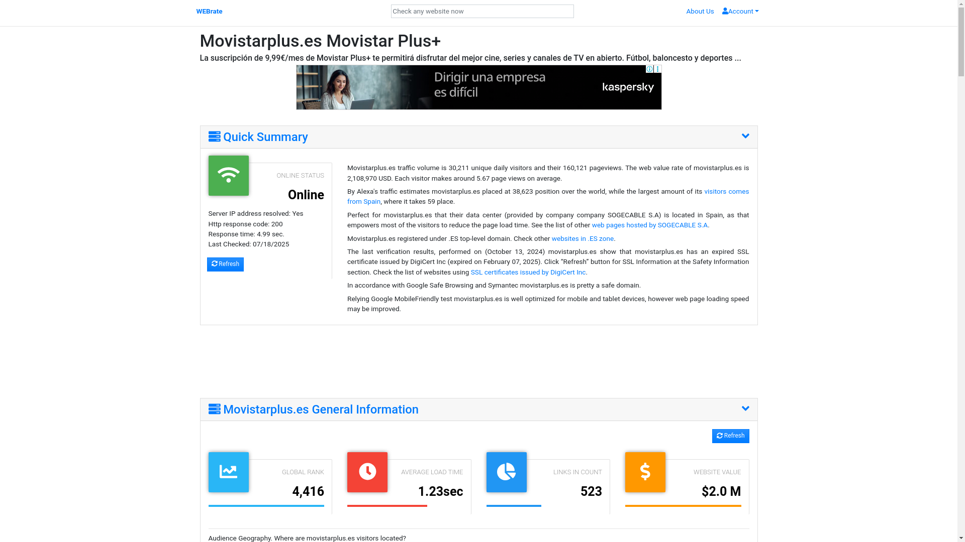 website screenshot of https://webrate.org/site/movistarplus.es/