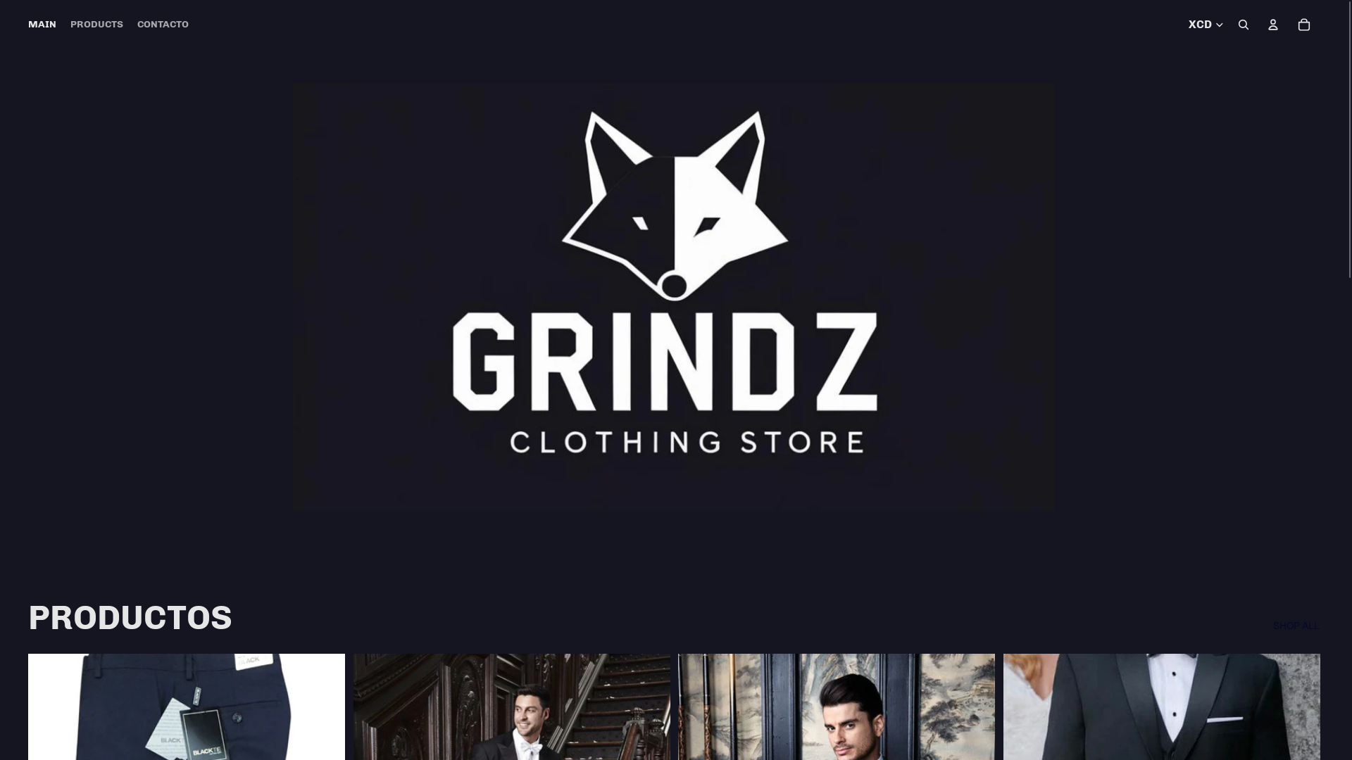 website screenshot of https://grindzcenter.store/