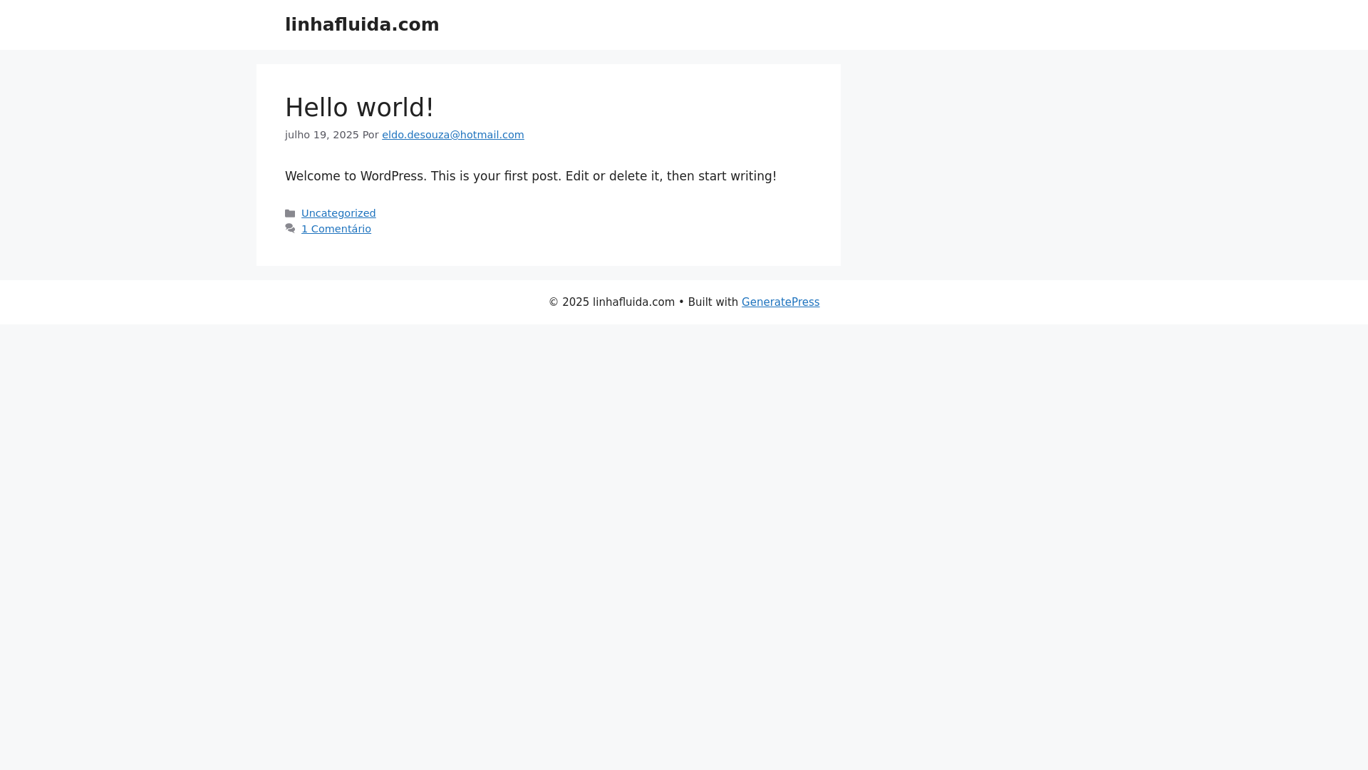 website screenshot of https://linhafluida.com/