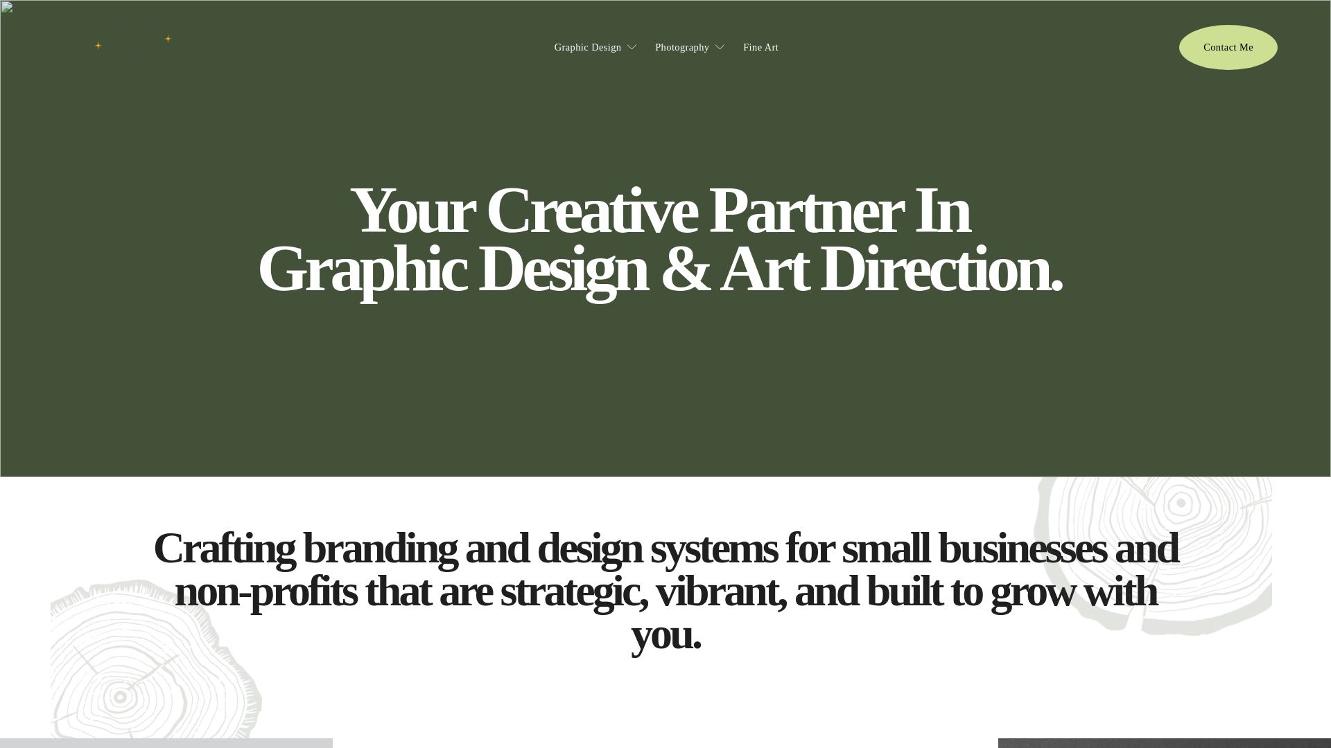 website screenshot of https://hannahblatterstudio.com/