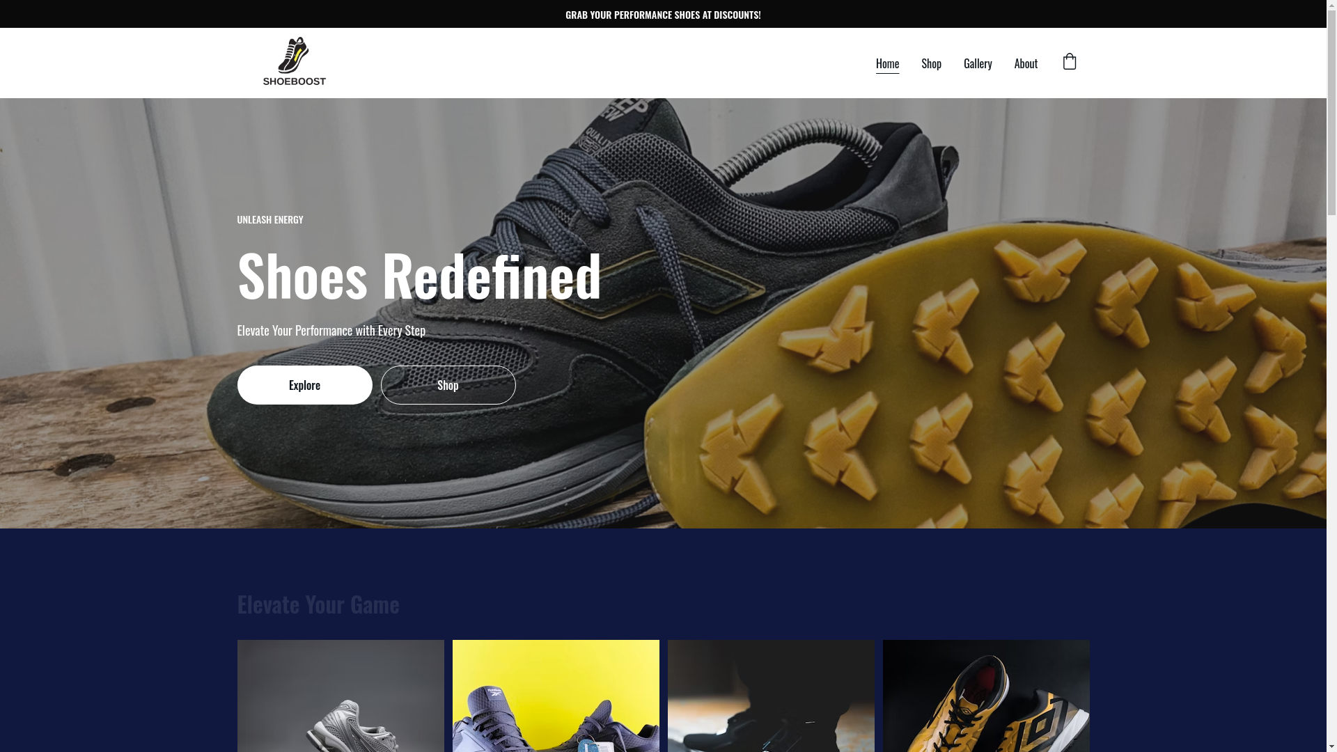 website screenshot of https://shoeboost.online/