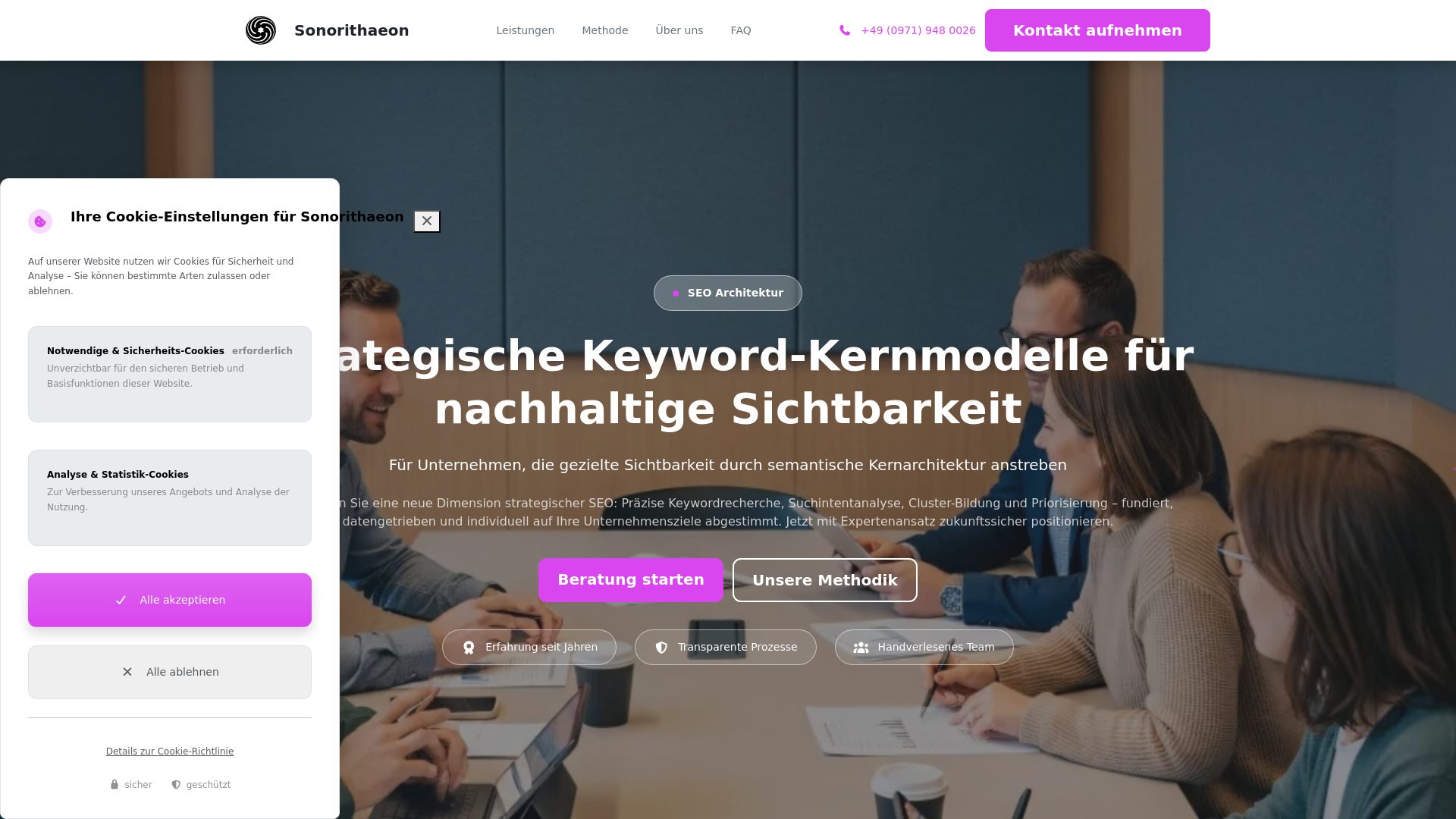 website screenshot of https://sonorithaeon.world/