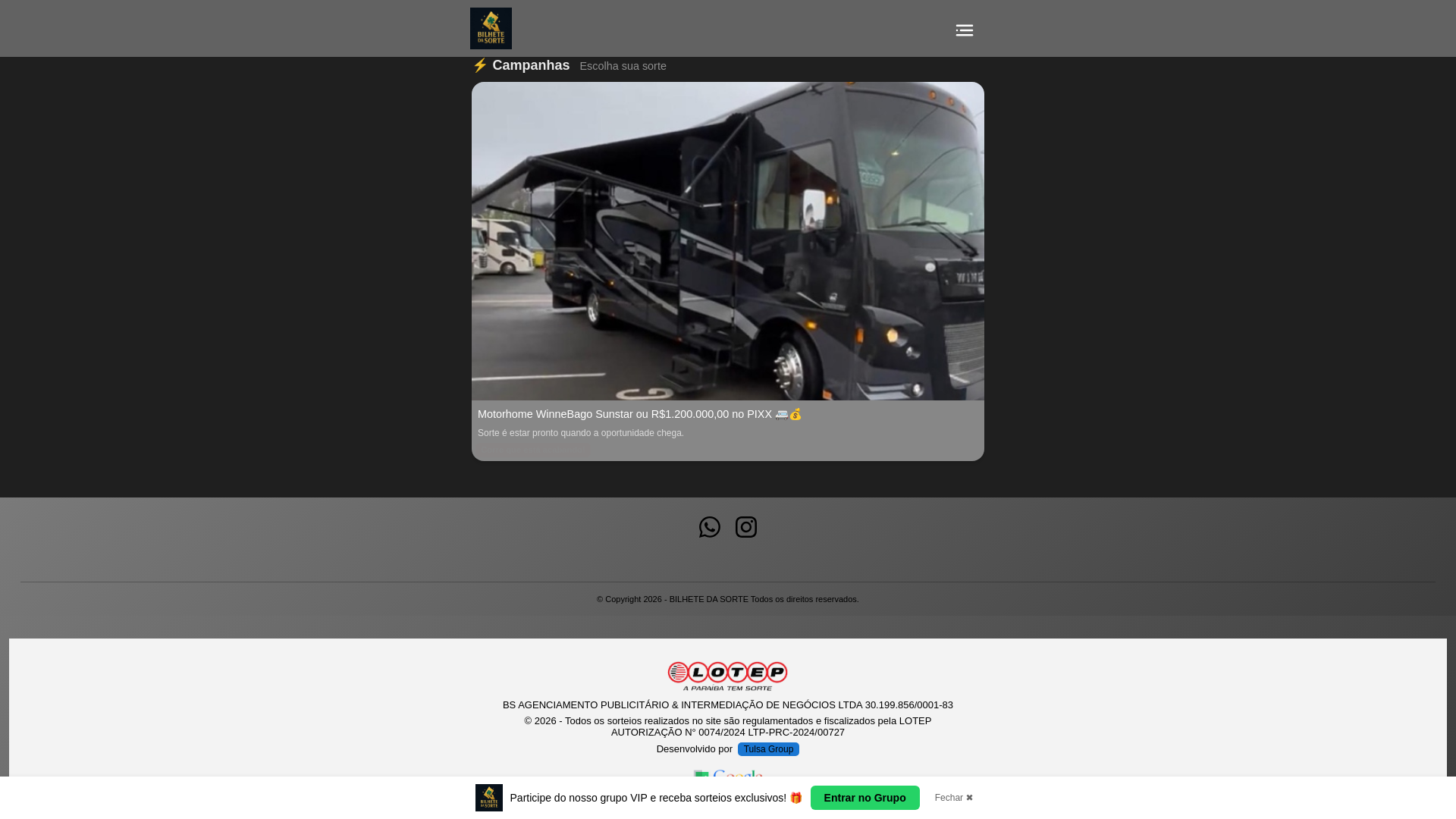 website screenshot of https://bilhetecheckout.click