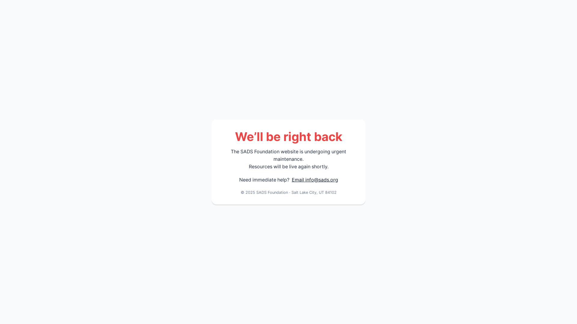 website screenshot of https://sads-maintenance.pages.dev/