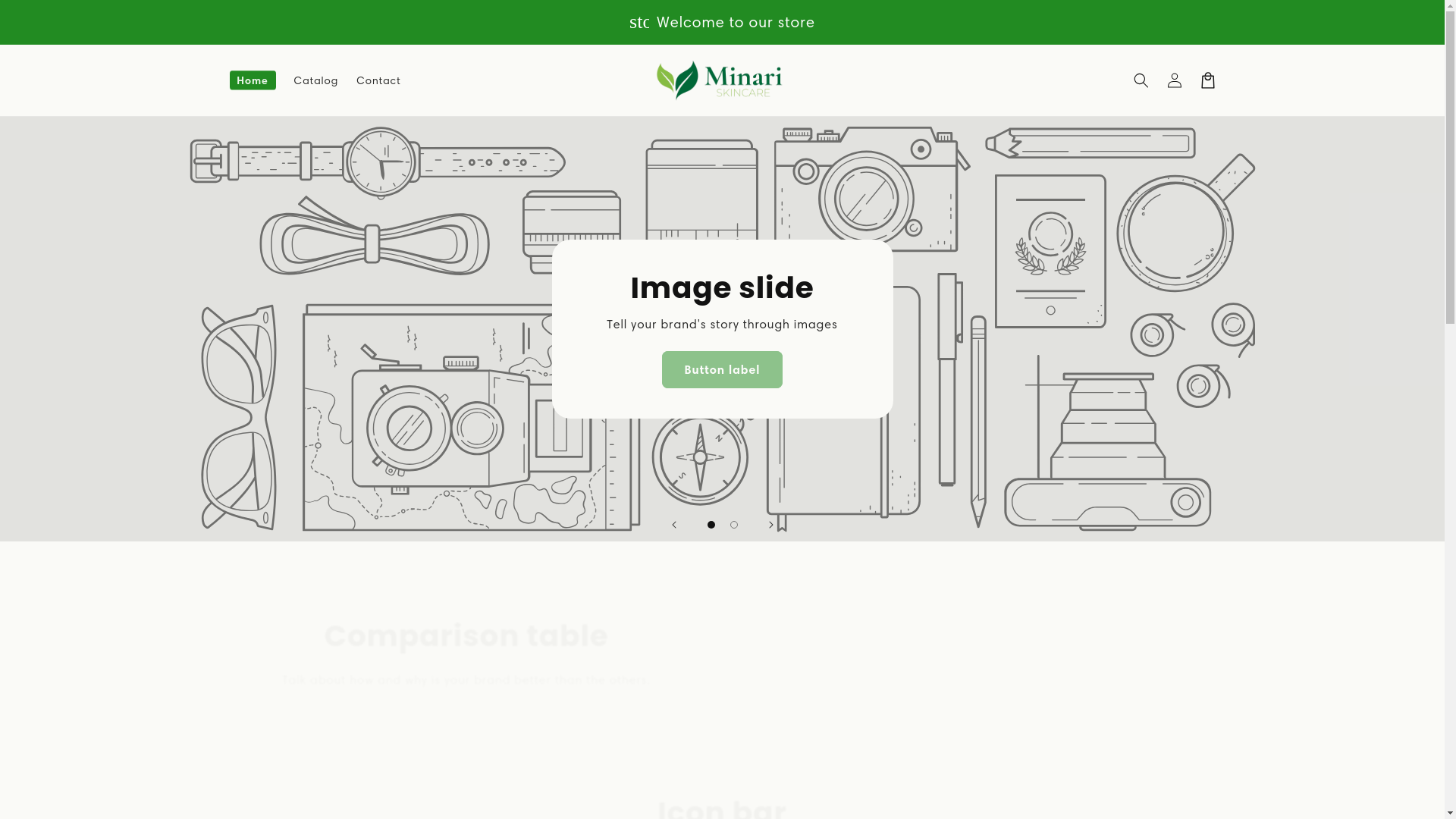 website screenshot of https://minariskincare.store/