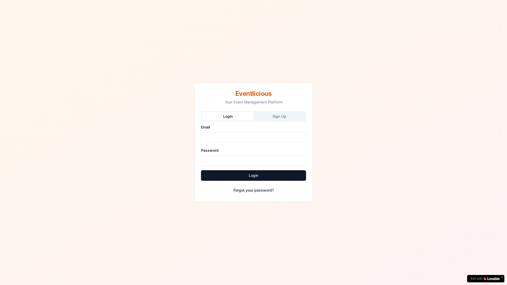 website screenshot of https://eventlicious.in/