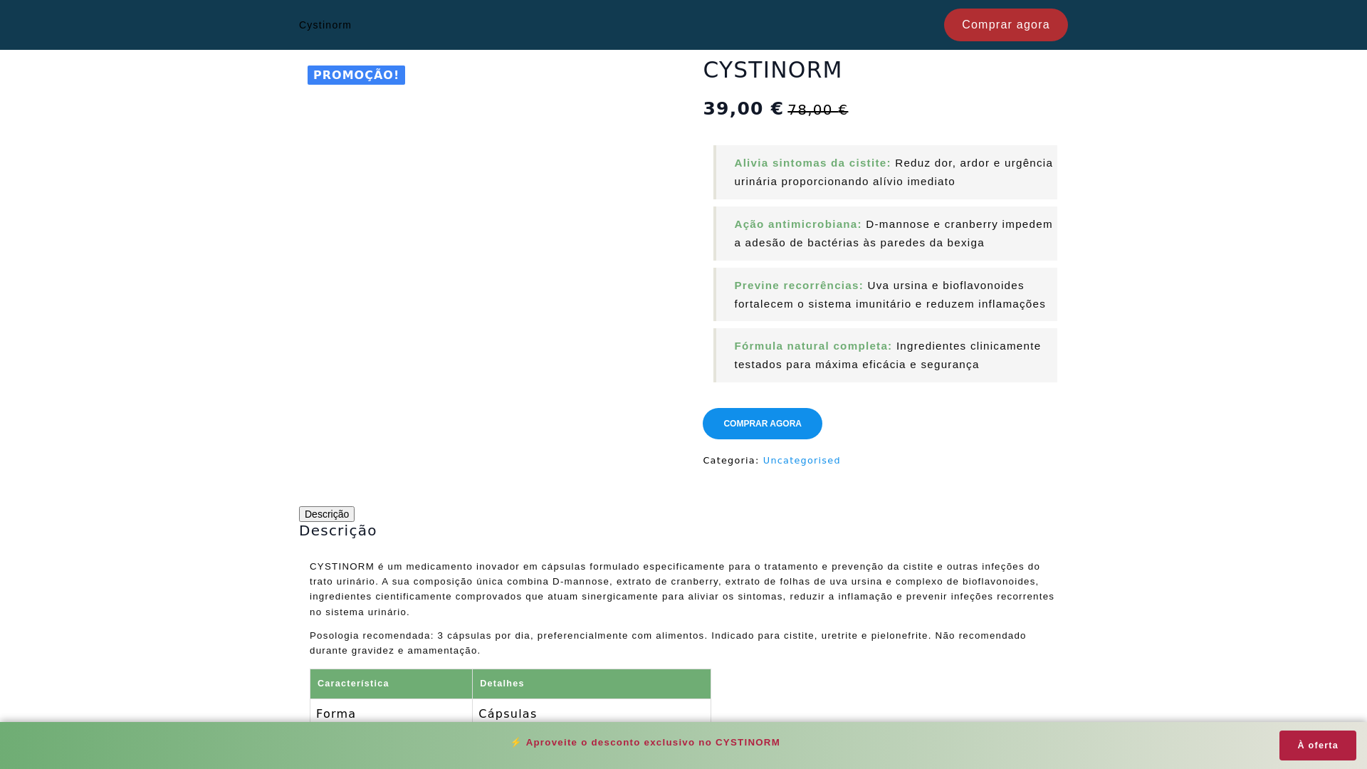 website screenshot of https://cystinorm.pt/