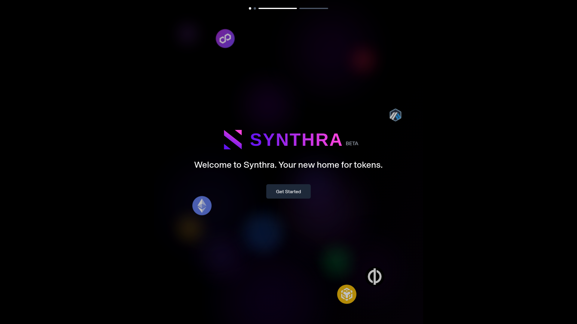 website screenshot of https://app.synthra.org/