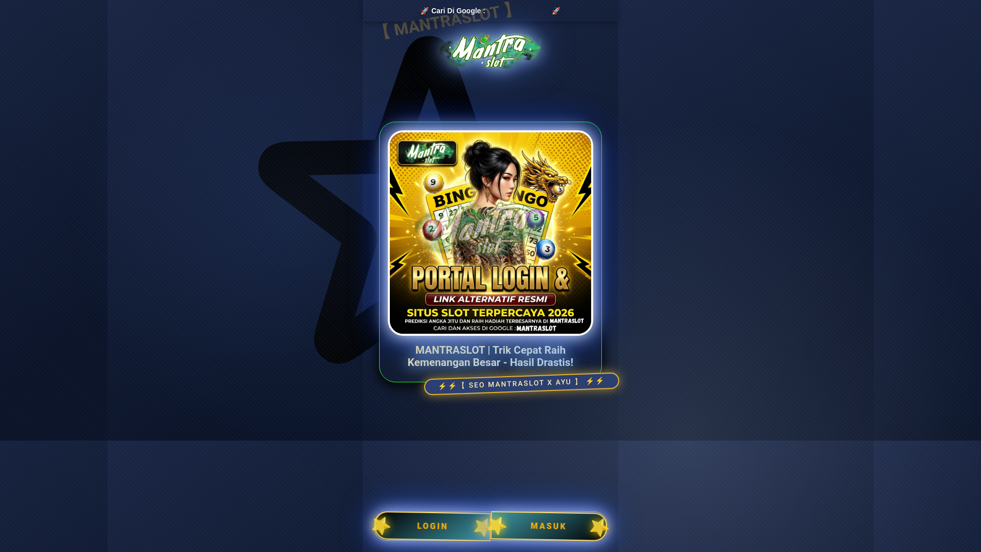 website screenshot of https://mantraslot-link-asli.pages.dev/