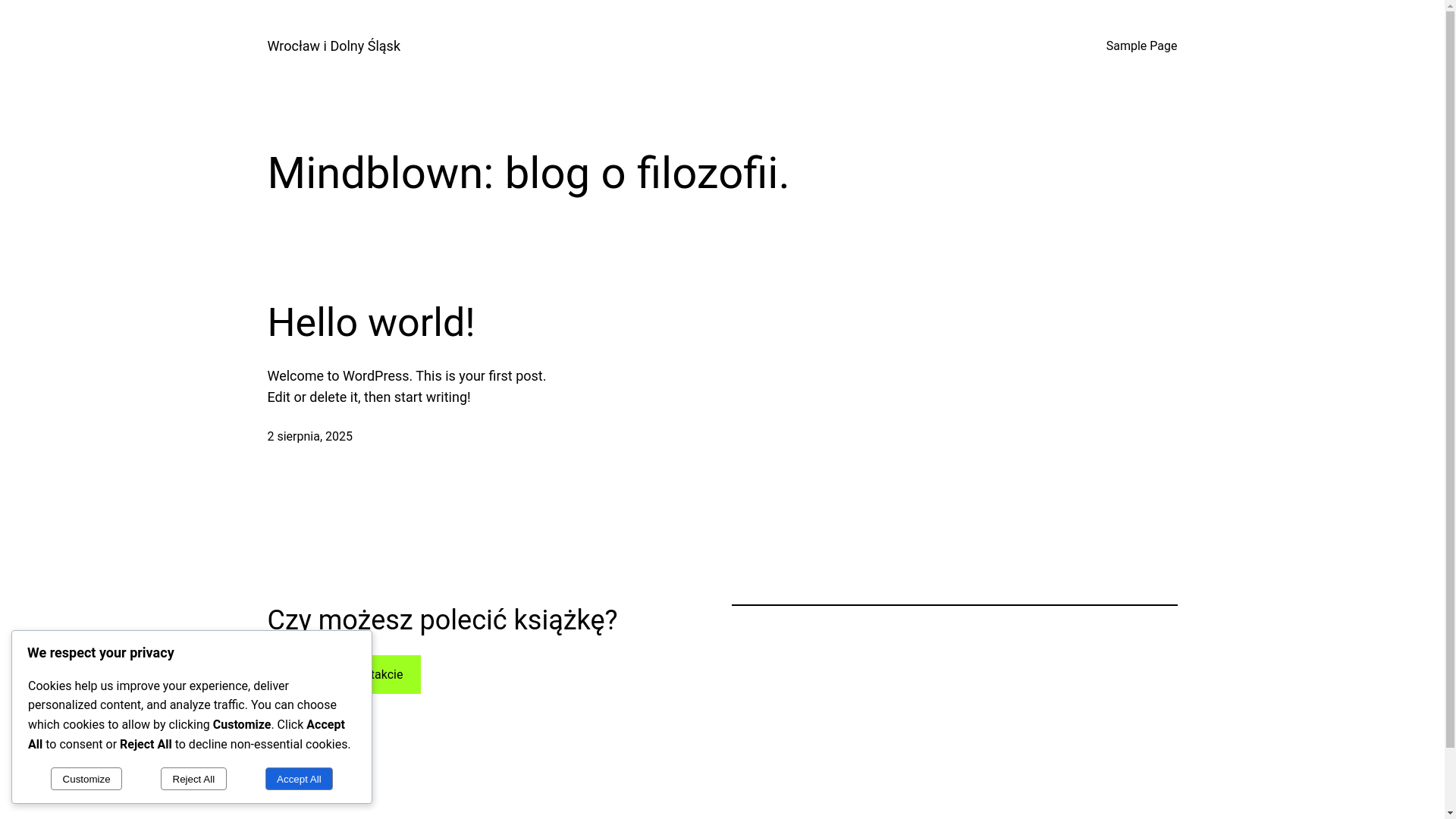 website screenshot of https://wroclaw-lokalnie.pl/