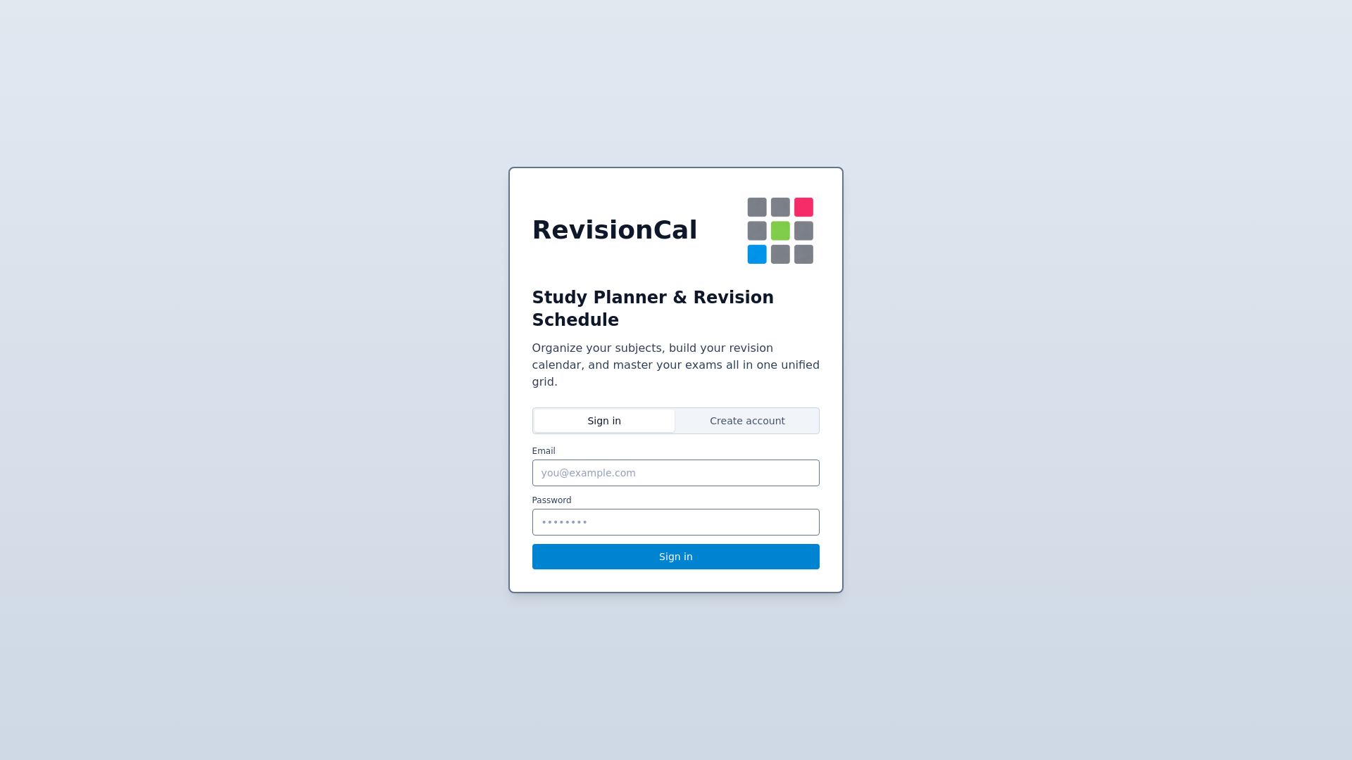 website screenshot of https://revisioncal.com/