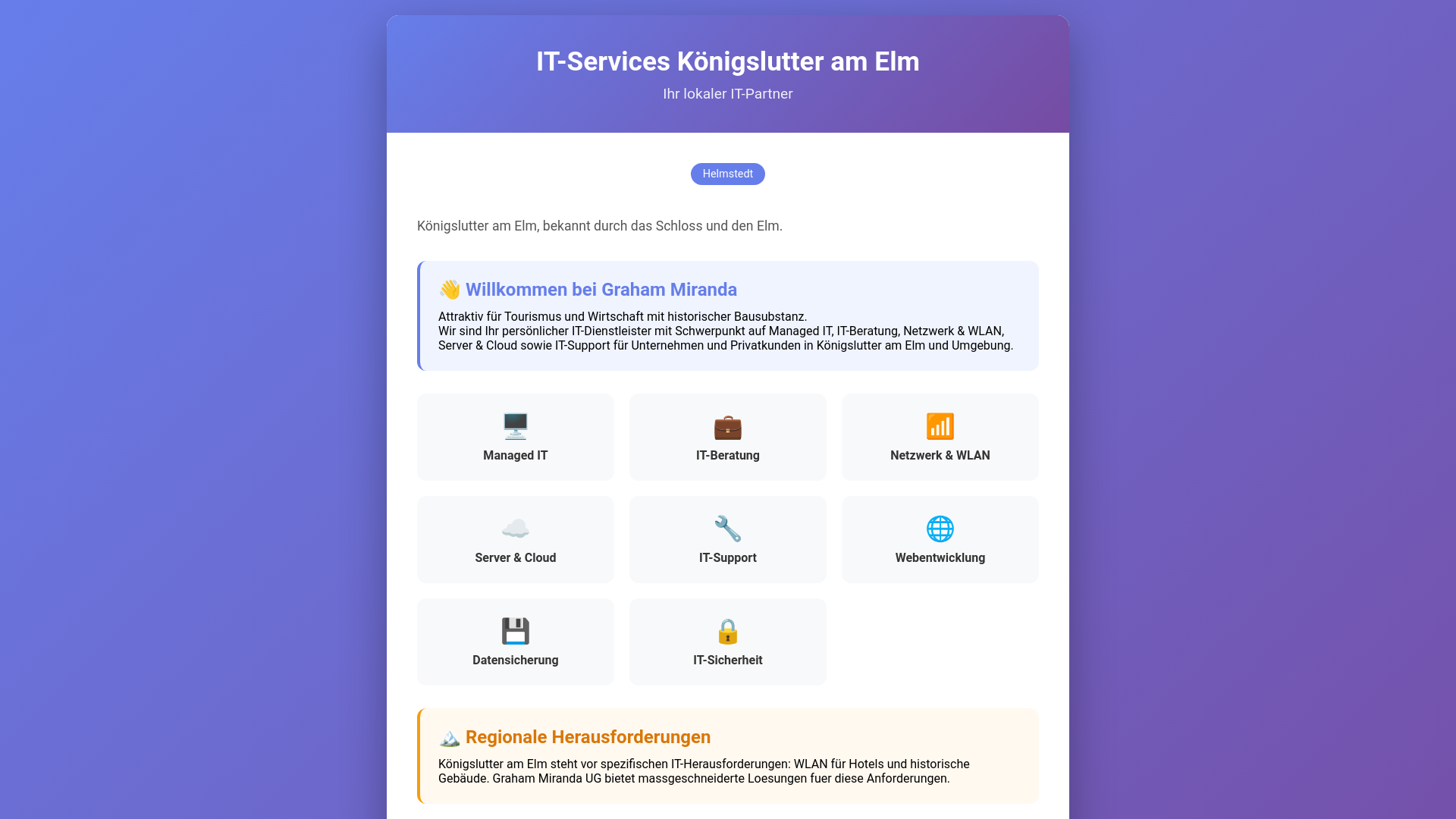 website screenshot of https://konigslutter-itservices.pages.dev/