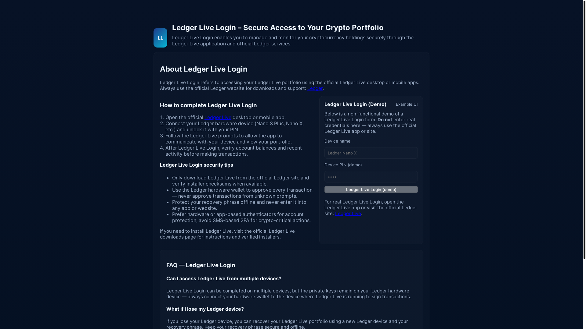 website screenshot of https://home--ledgrlive.pages.dev/