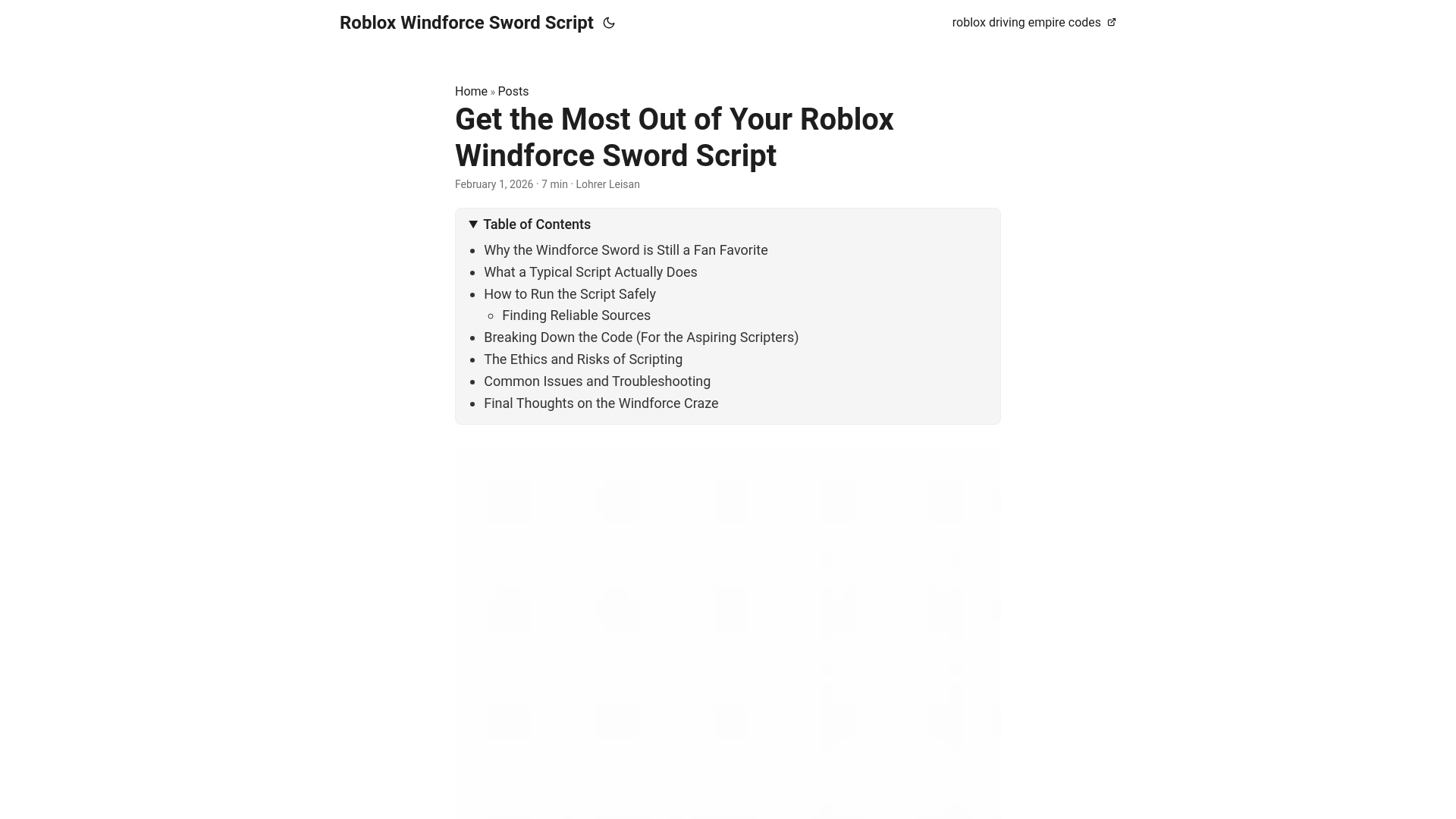 website screenshot of https://robloxwindforceswordscript.pages.dev/