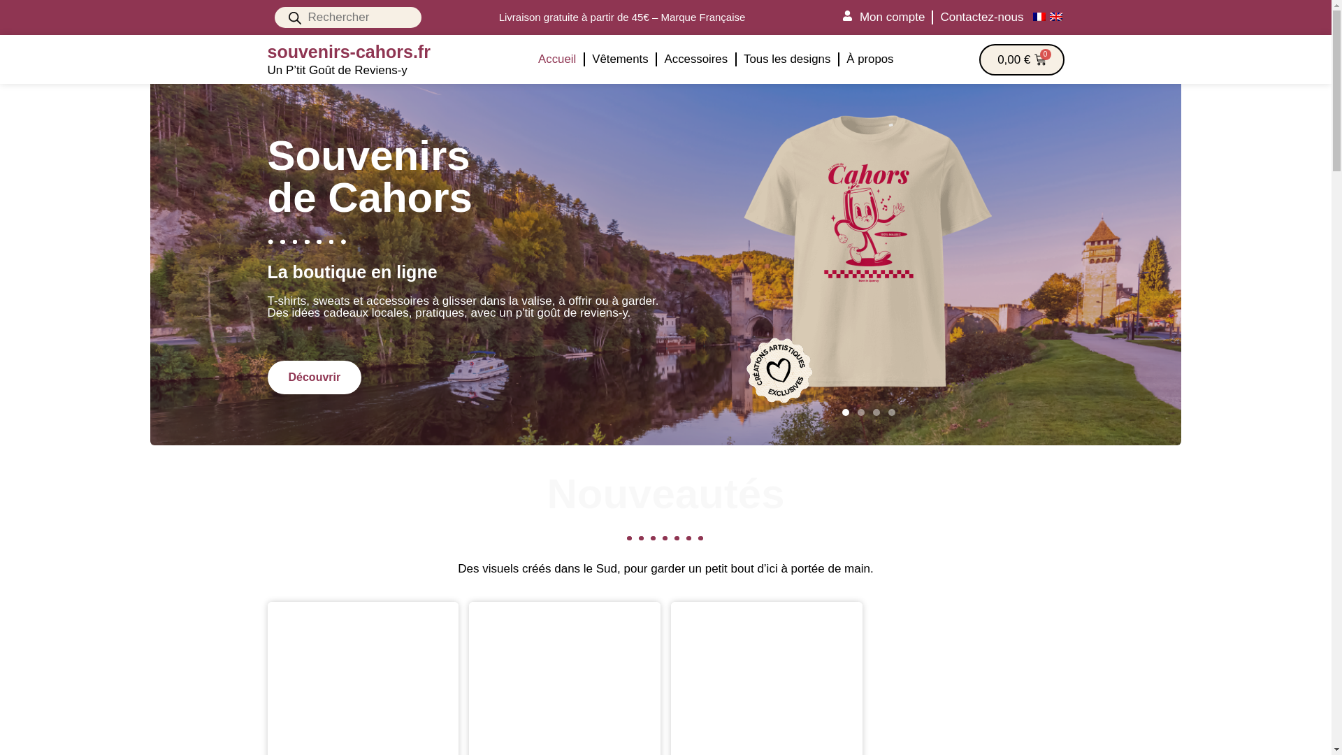 website screenshot of https://souvenirs-cahors.fr/