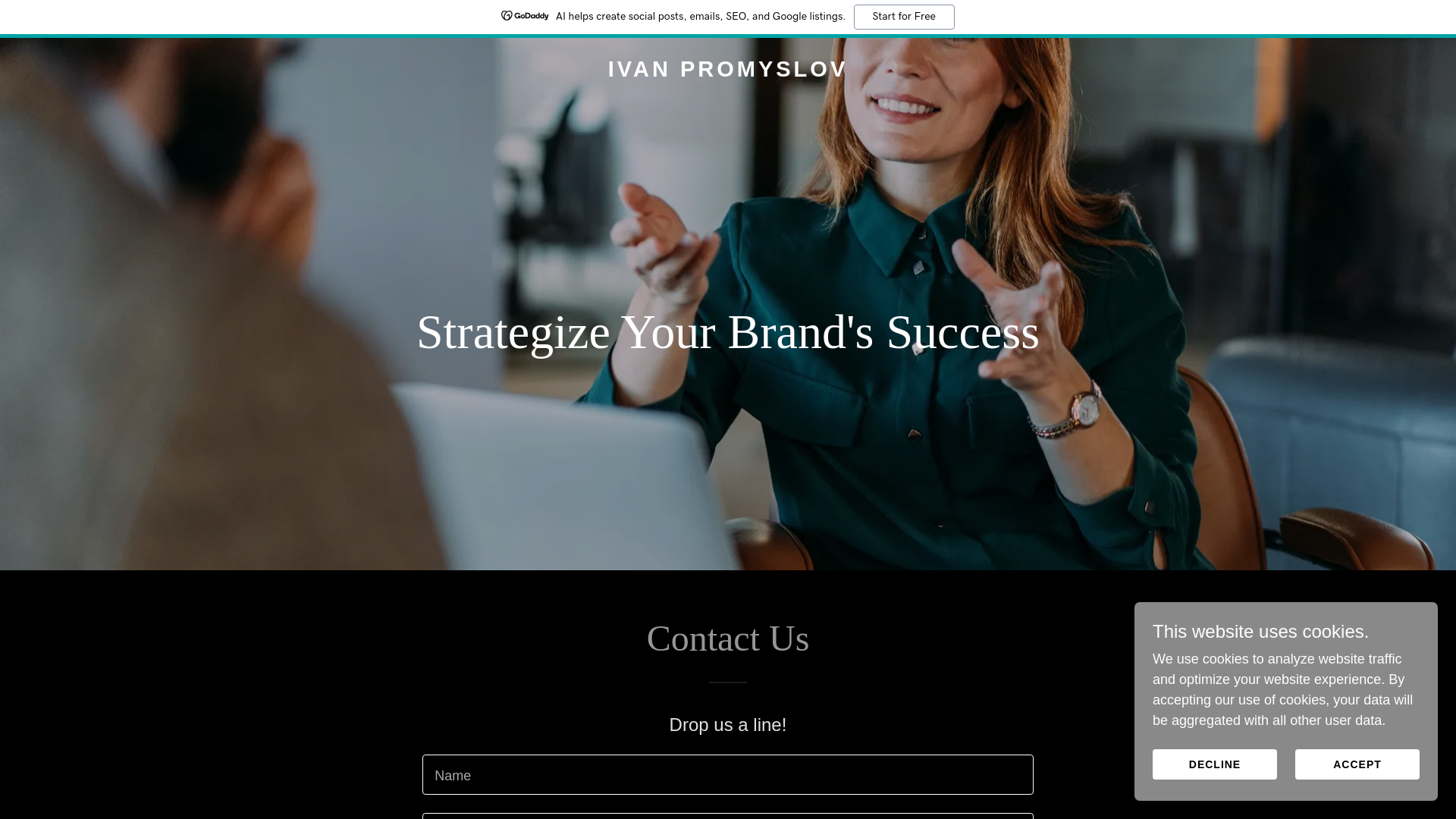 website screenshot of https://ivanpromyslov.com/
