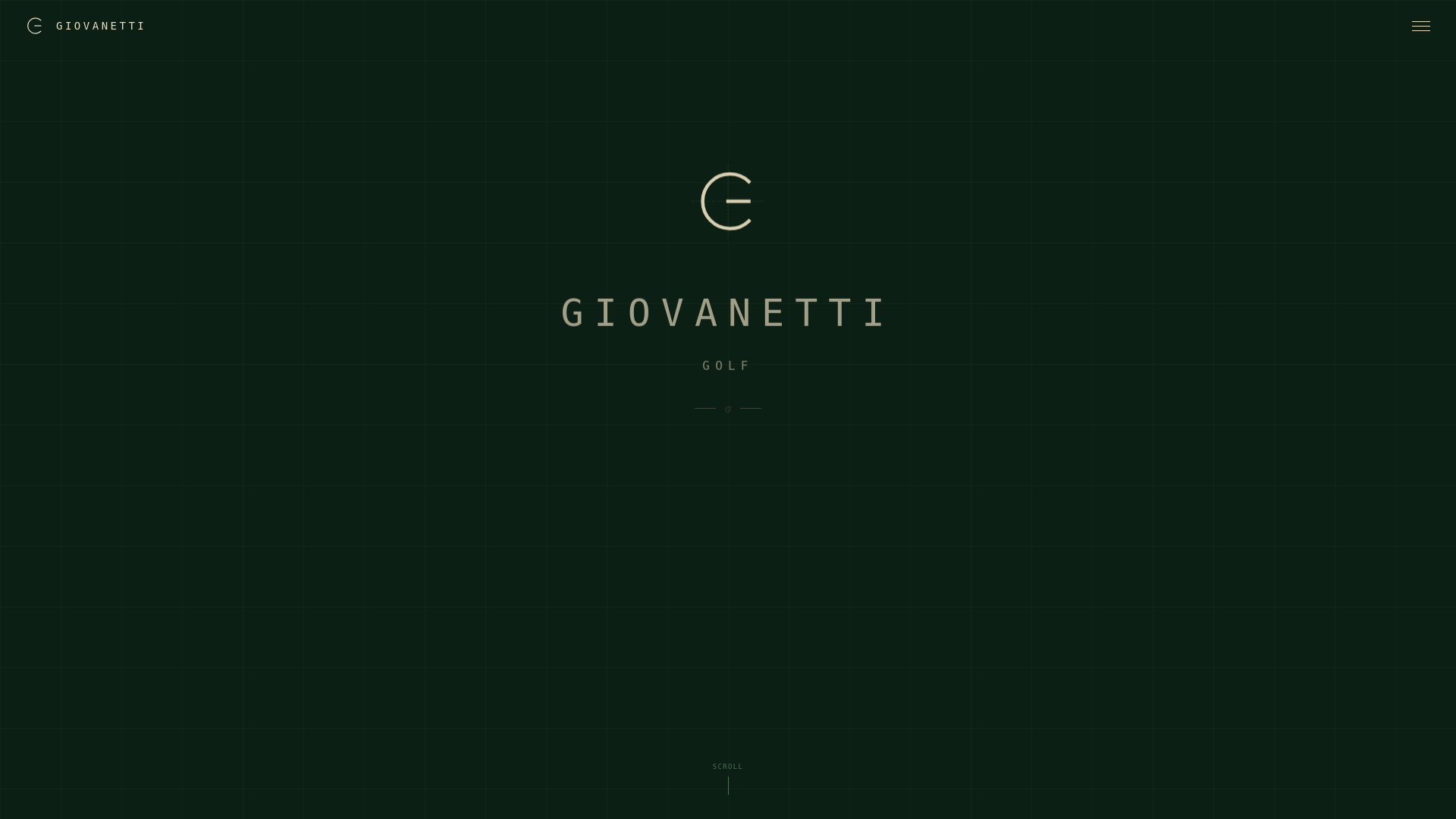 website screenshot of https://giovanettigolf.com